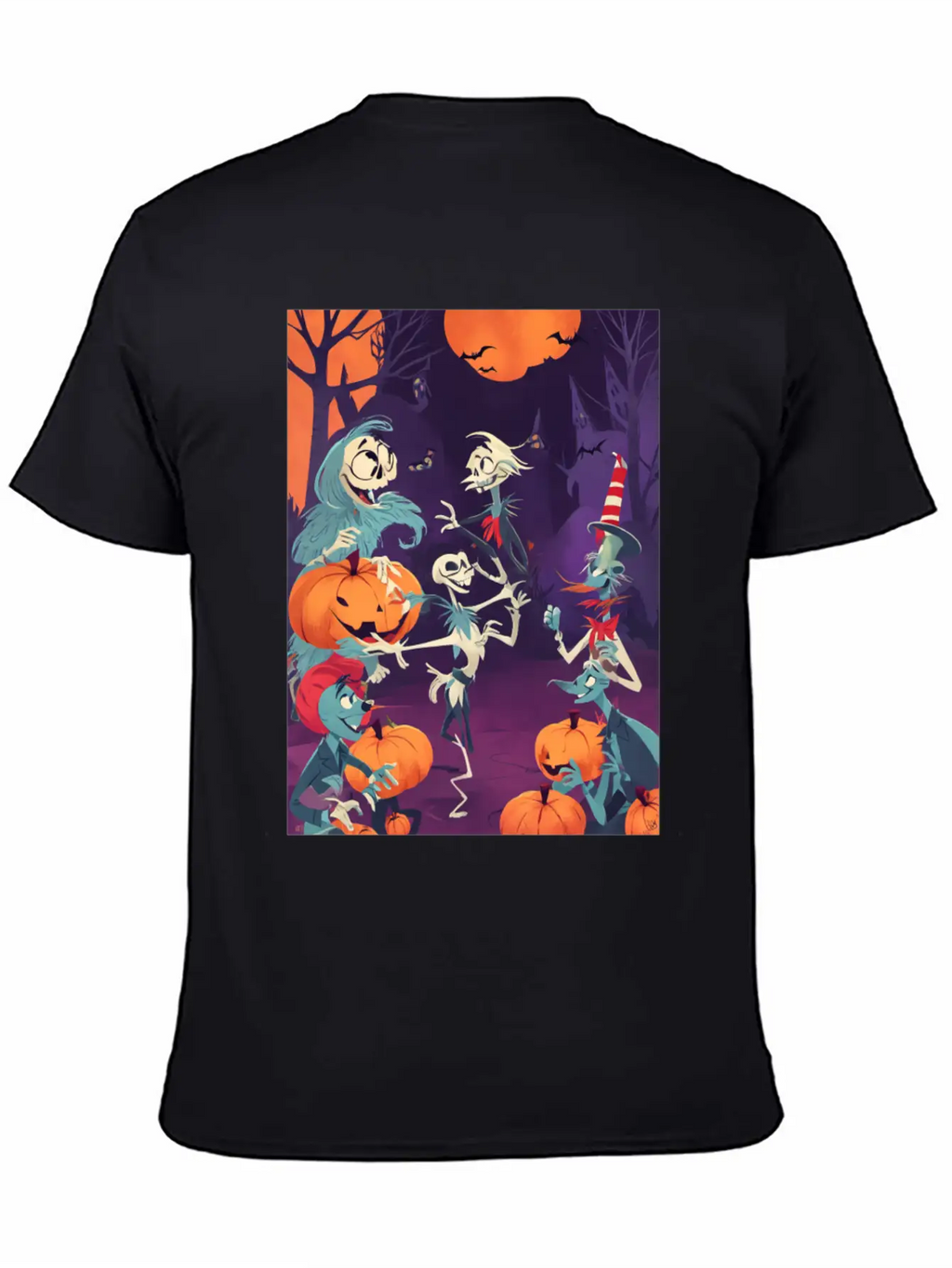 Funny Skeletons Dance On Halloween Party Breathable Graphic T-Shirt – Perfect For Casual Days
