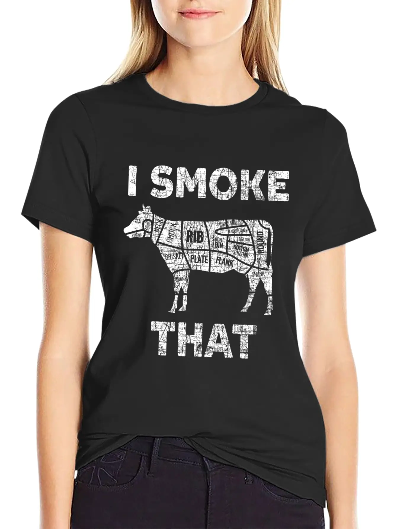 Funny Smoked Cow Meat Lover Bbq Beer Grill Gift Relaxed Everyday Tee – Lightweight And Durable Cotton