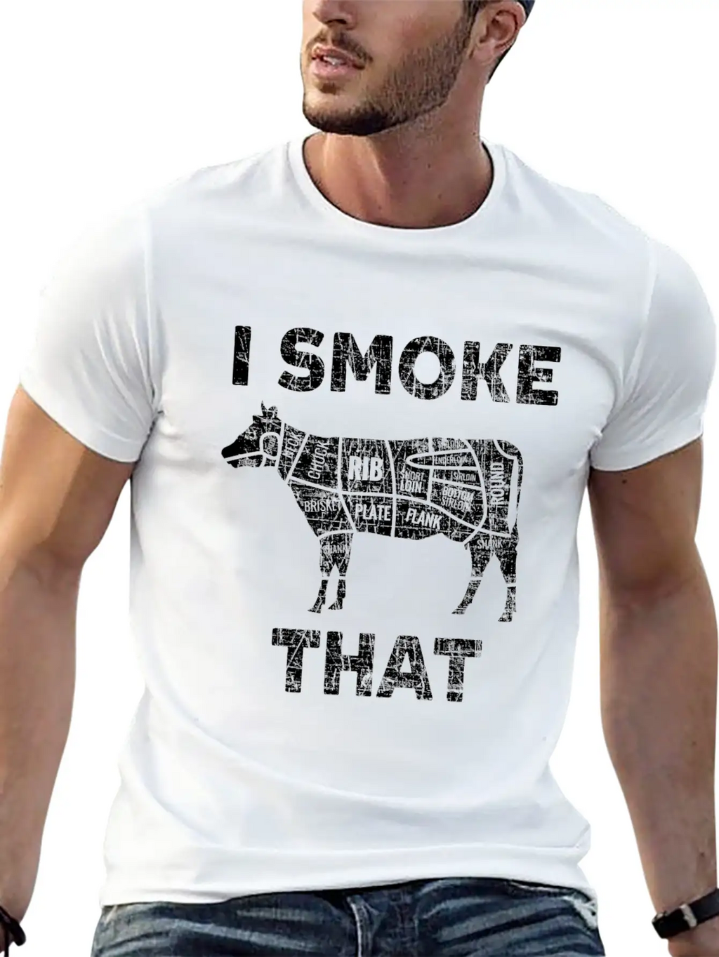 Funny Smoked Cow Meat Lover Bbq Beer Grill Gift Relaxed Everyday Tee – Lightweight And Durable Cotton