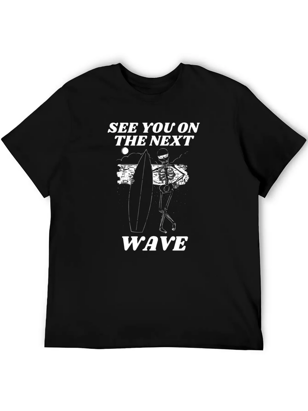 Funny Surfing Skeleton See You On The Next Wave Classic Cotton Tee – Unisex Comfort For Any Season