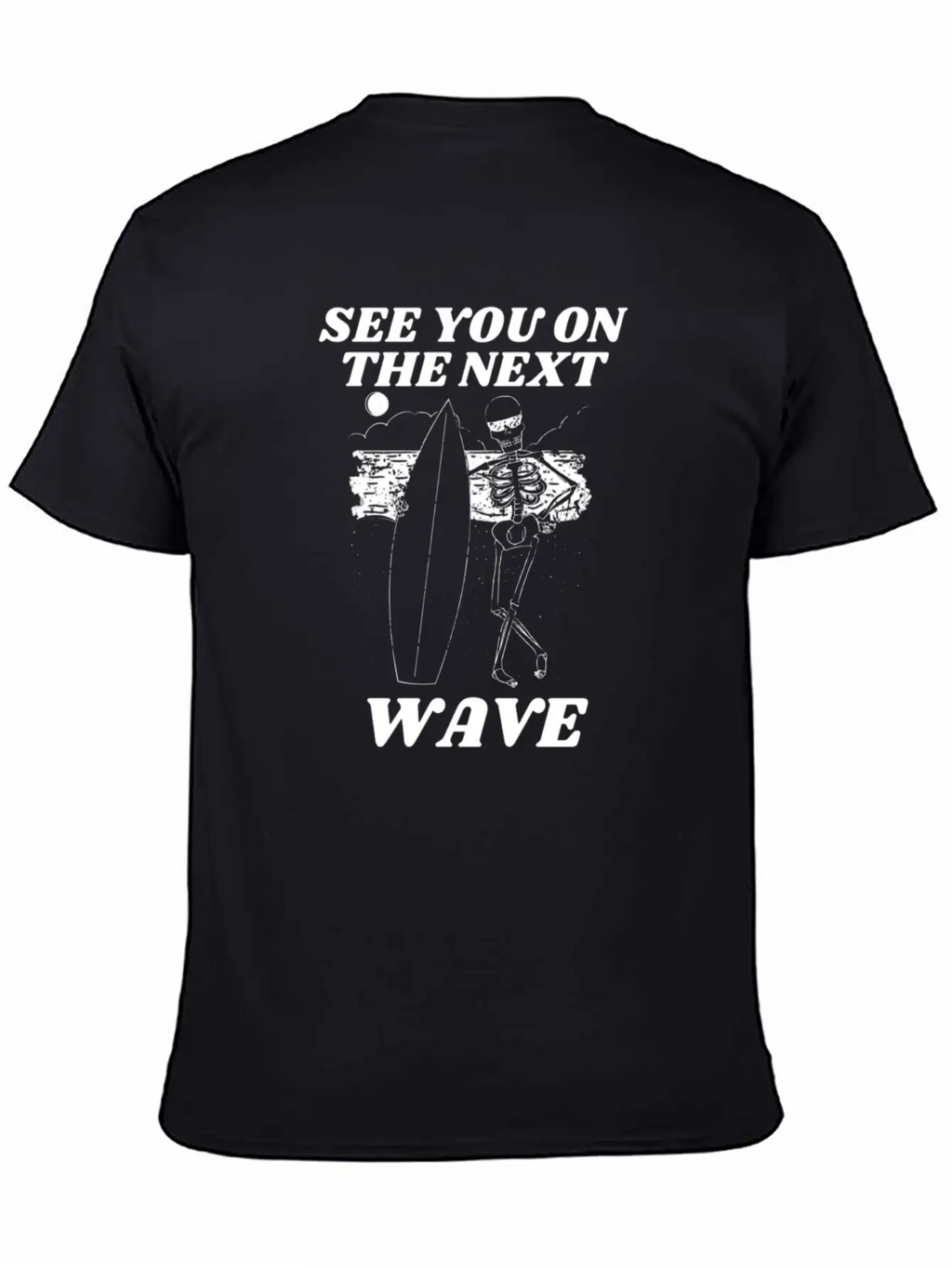 Funny Surfing Skeleton See You On The Next Wave Classic Cotton Tee – Unisex Comfort For Any Season