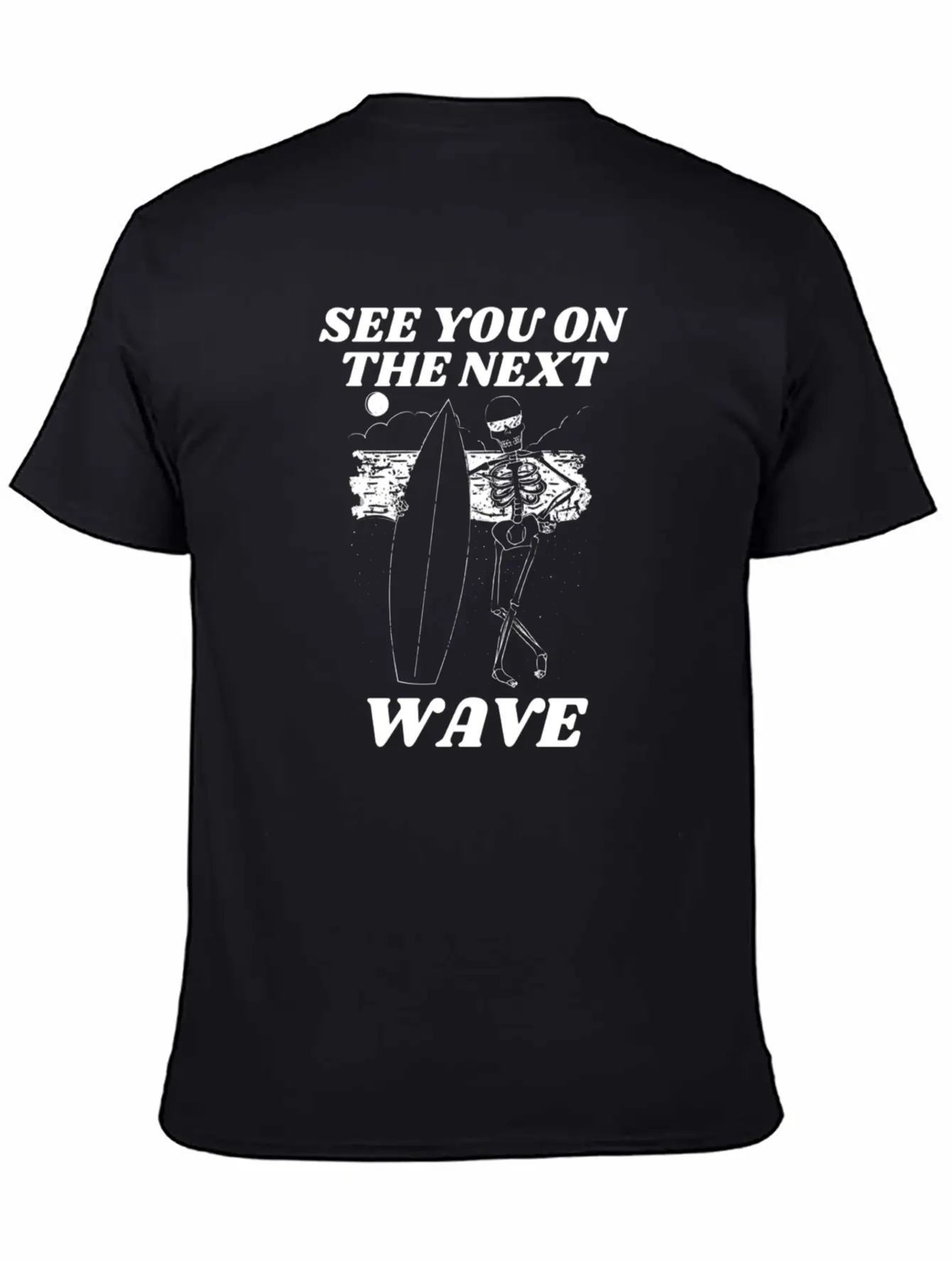 Funny Surfing Skeleton See You On The Next Wave Classic Cotton Tee – Unisex Comfort For Any Season