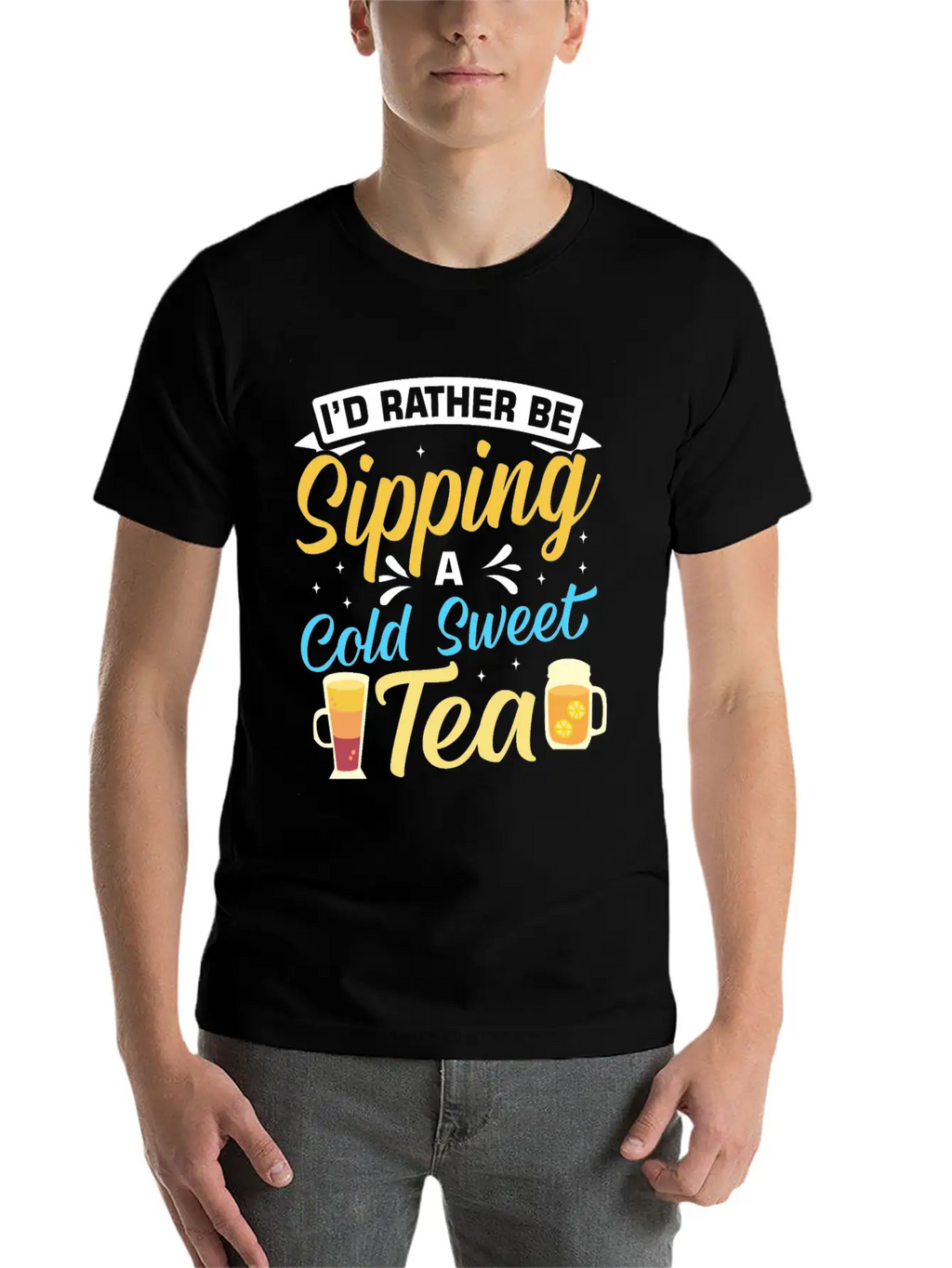 Funny Sweat Tea Breathable Soft Cotton T-Shirt – Timeless Casual Look