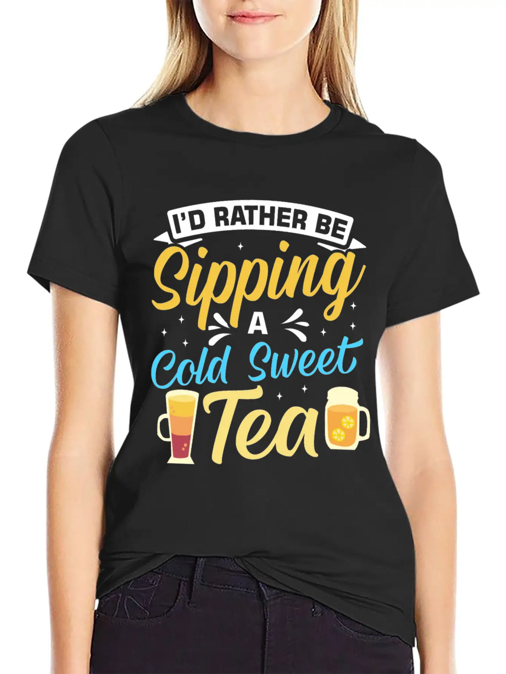 Funny Sweat Tea Breathable Soft Cotton T-Shirt – Timeless Casual Look