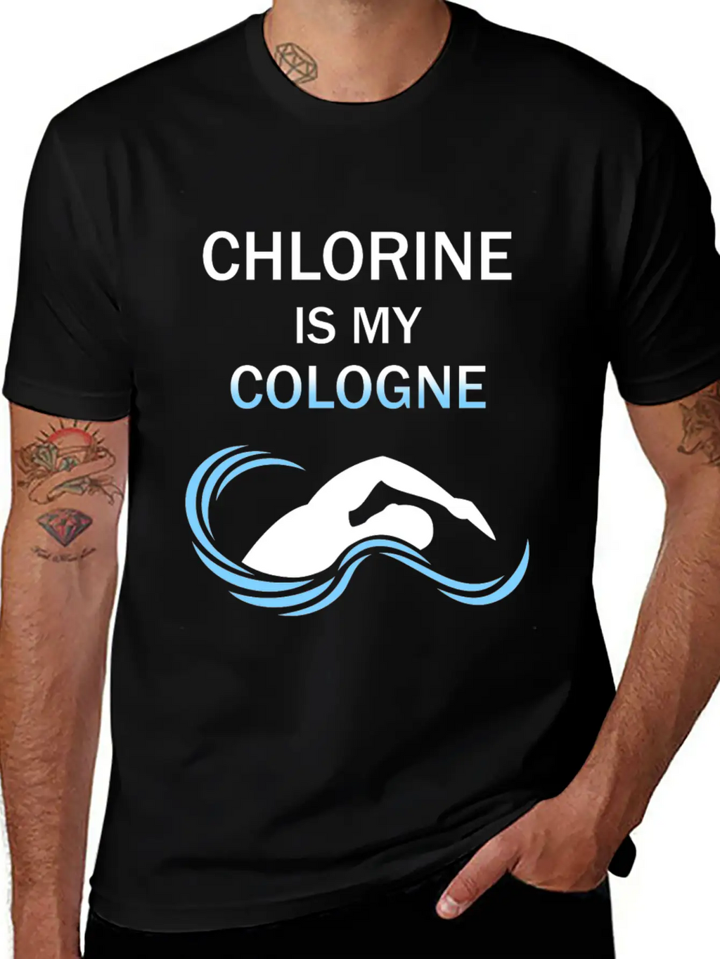 Funny Swimmers Gift Chlorine Is My Cologne Shirt Unisex Casual T-Shirt – Clean Design For Daily Comfort
