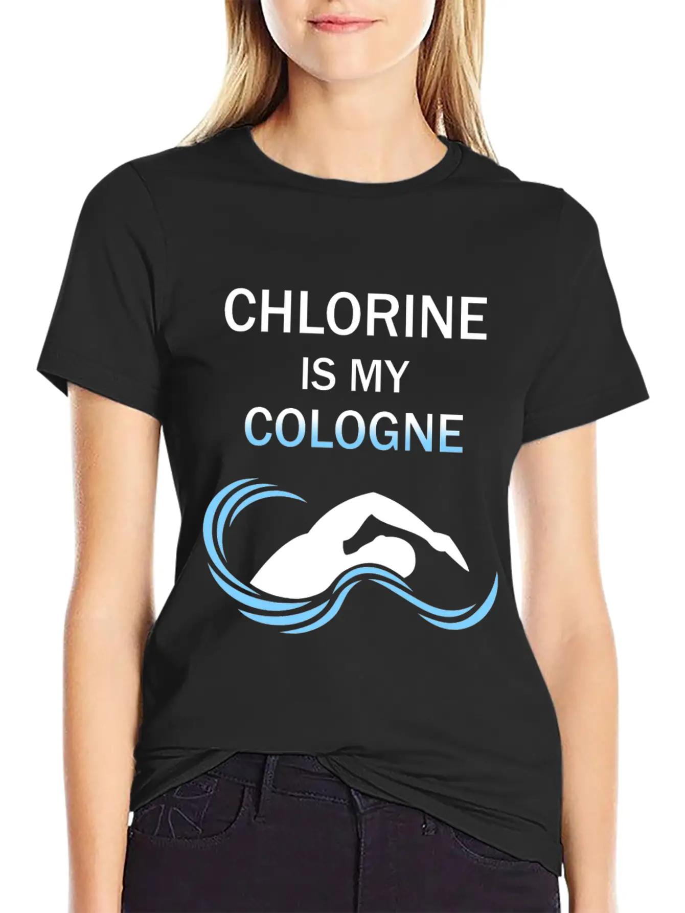 Funny Swimmers Gift Chlorine Is My Cologne Shirt Unisex Casual T-Shirt – Clean Design For Daily Comfort