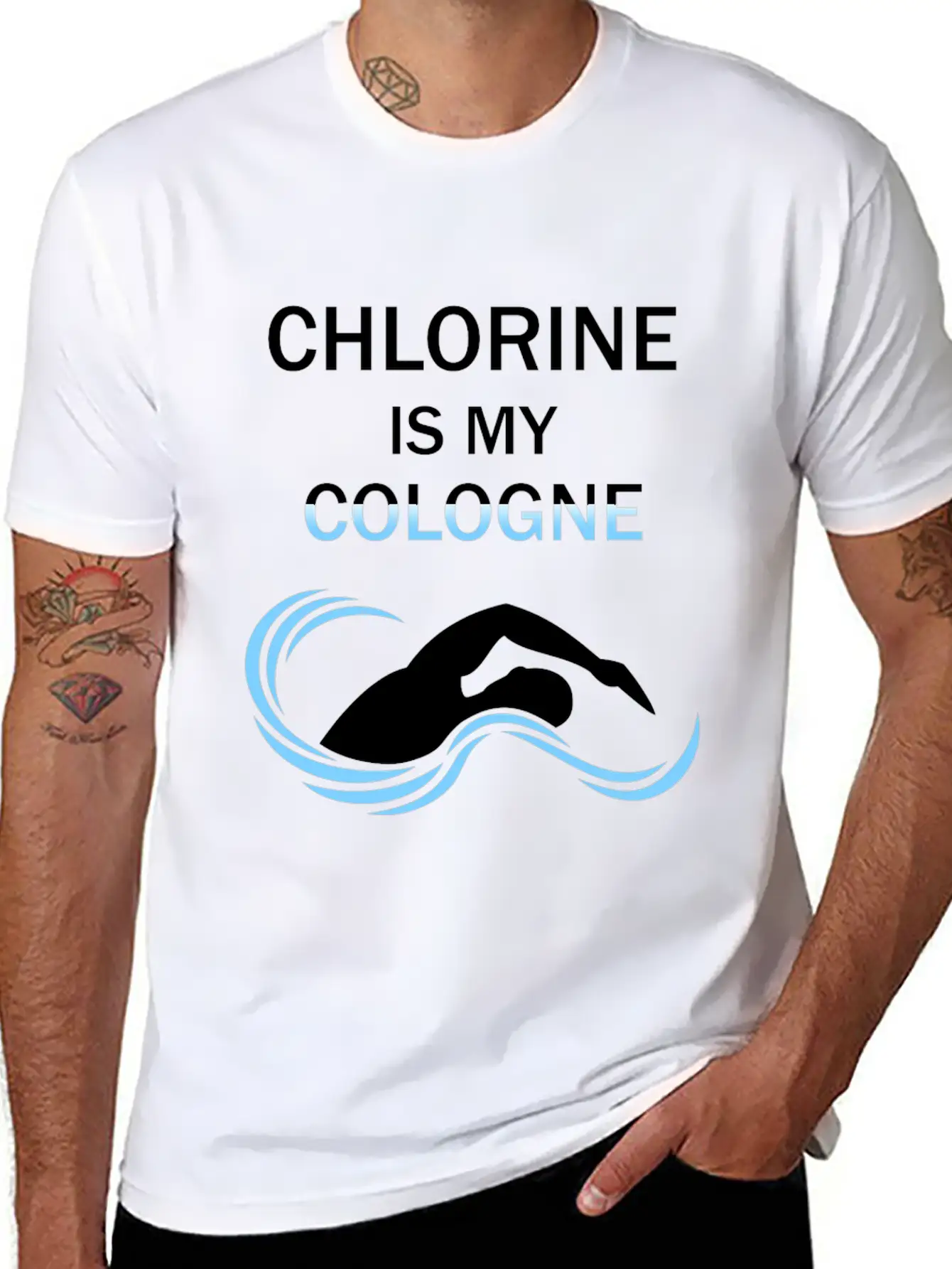 Funny Swimmers Gift Chlorine Is My Cologne Shirt Unisex Casual T-Shirt – Clean Design For Daily Comfort