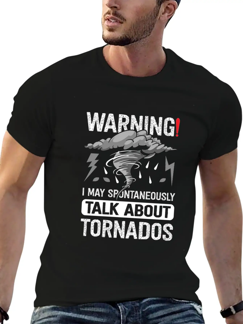 Funny Tornado Storm Chaser Meteorology Breathable Graphic T-Shirt – Perfect For Casual Days