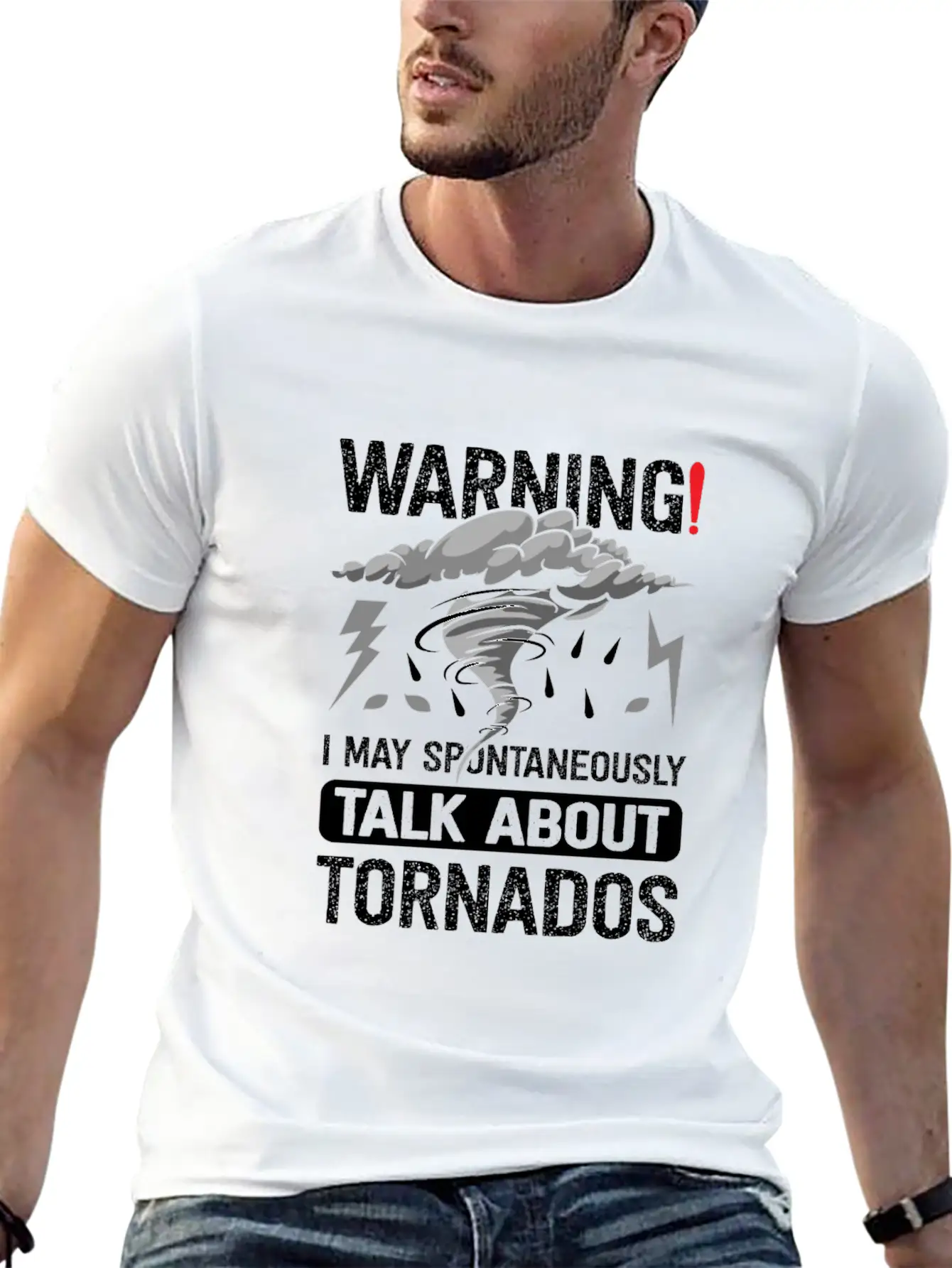 Funny Tornado Storm Chaser Meteorology Breathable Graphic T-Shirt – Perfect For Casual Days