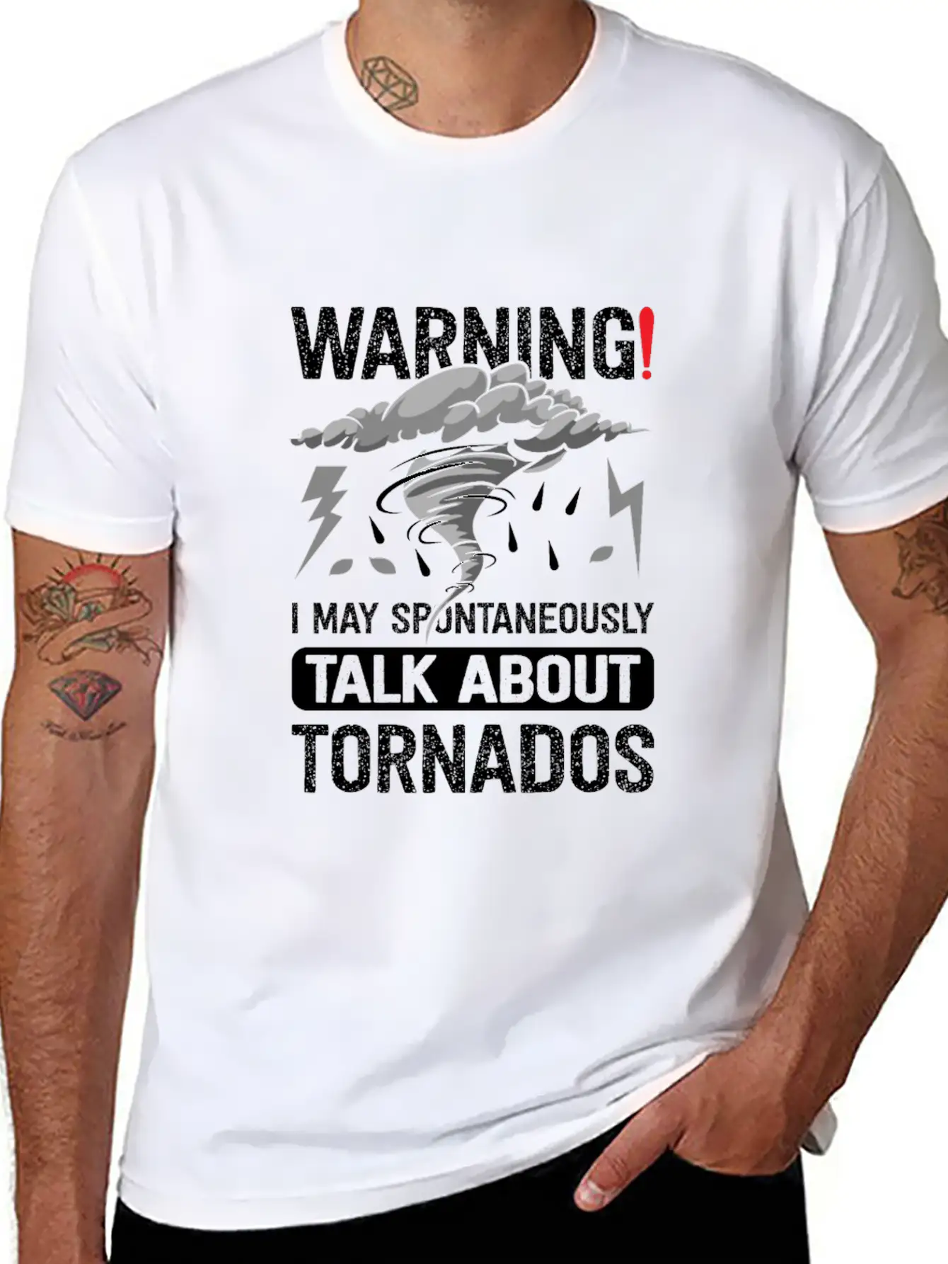 Funny Tornado Storm Chaser Meteorology Breathable Graphic T-Shirt – Perfect For Casual Days