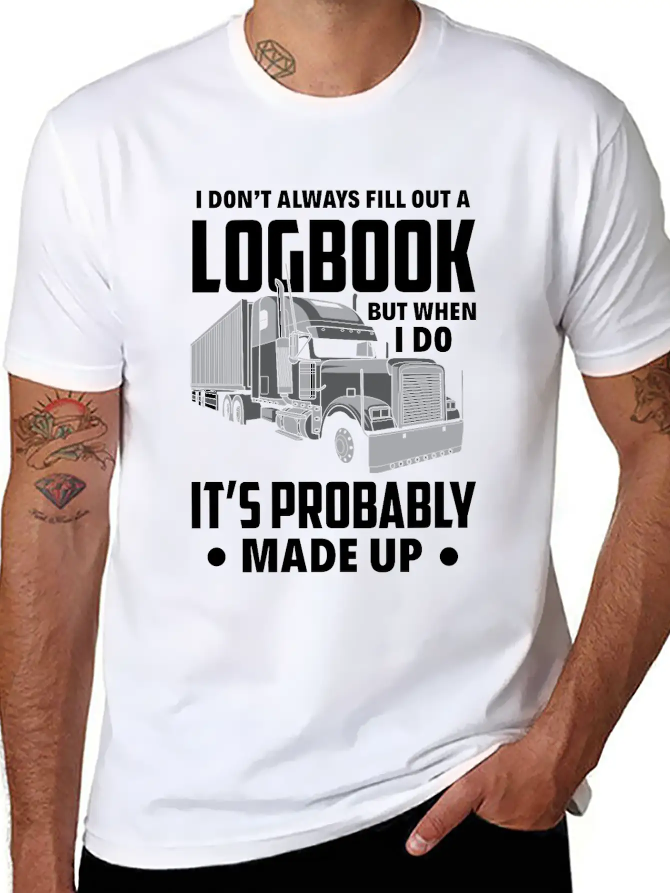 Funny Trucker Truck Driver Gift Essential Cotton Tee For Daily Outfits – Unisex Style