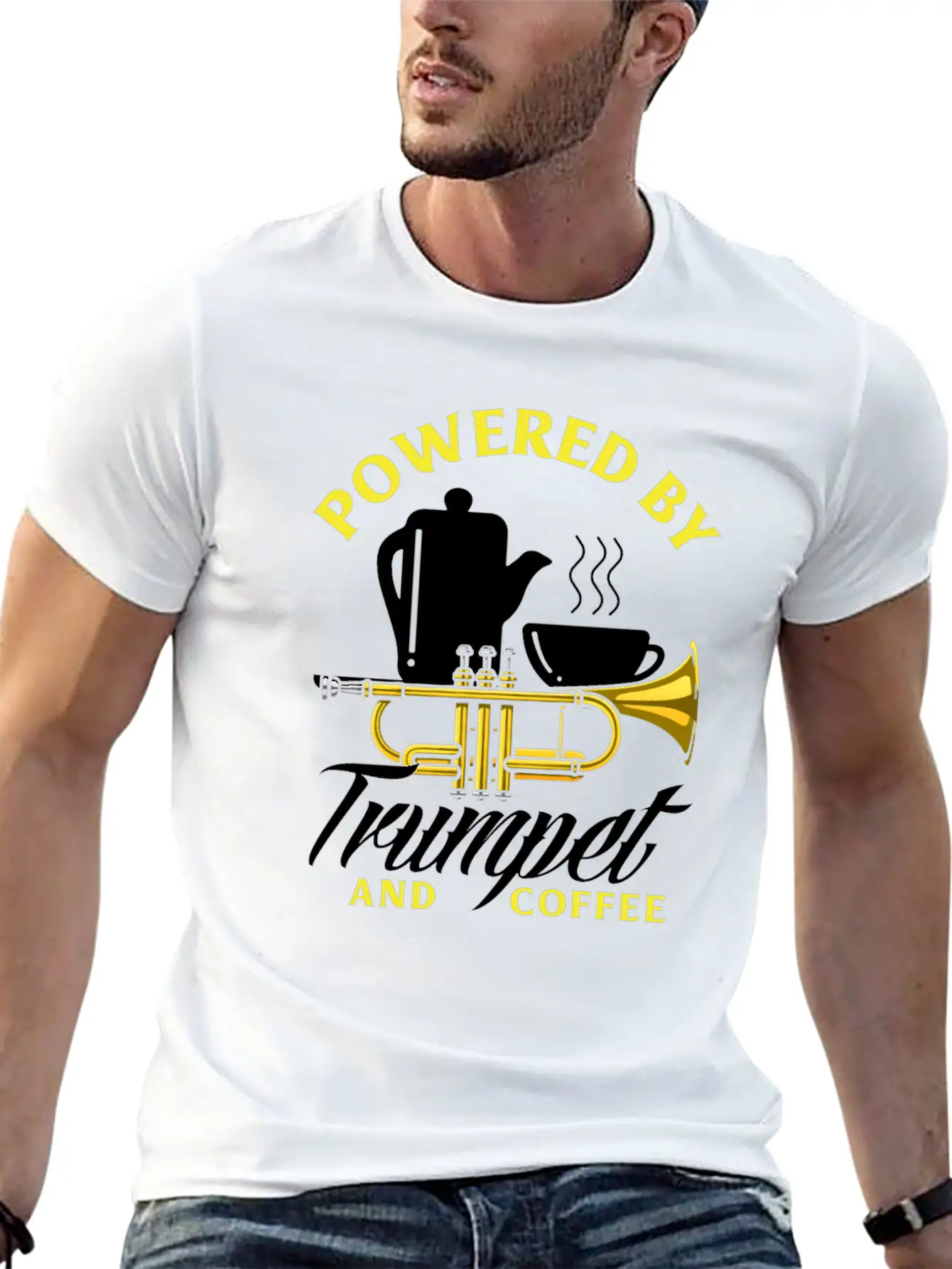 Funny Trumpet Player Gift Breathable Graphic T-Shirt – Perfect For Casual Days