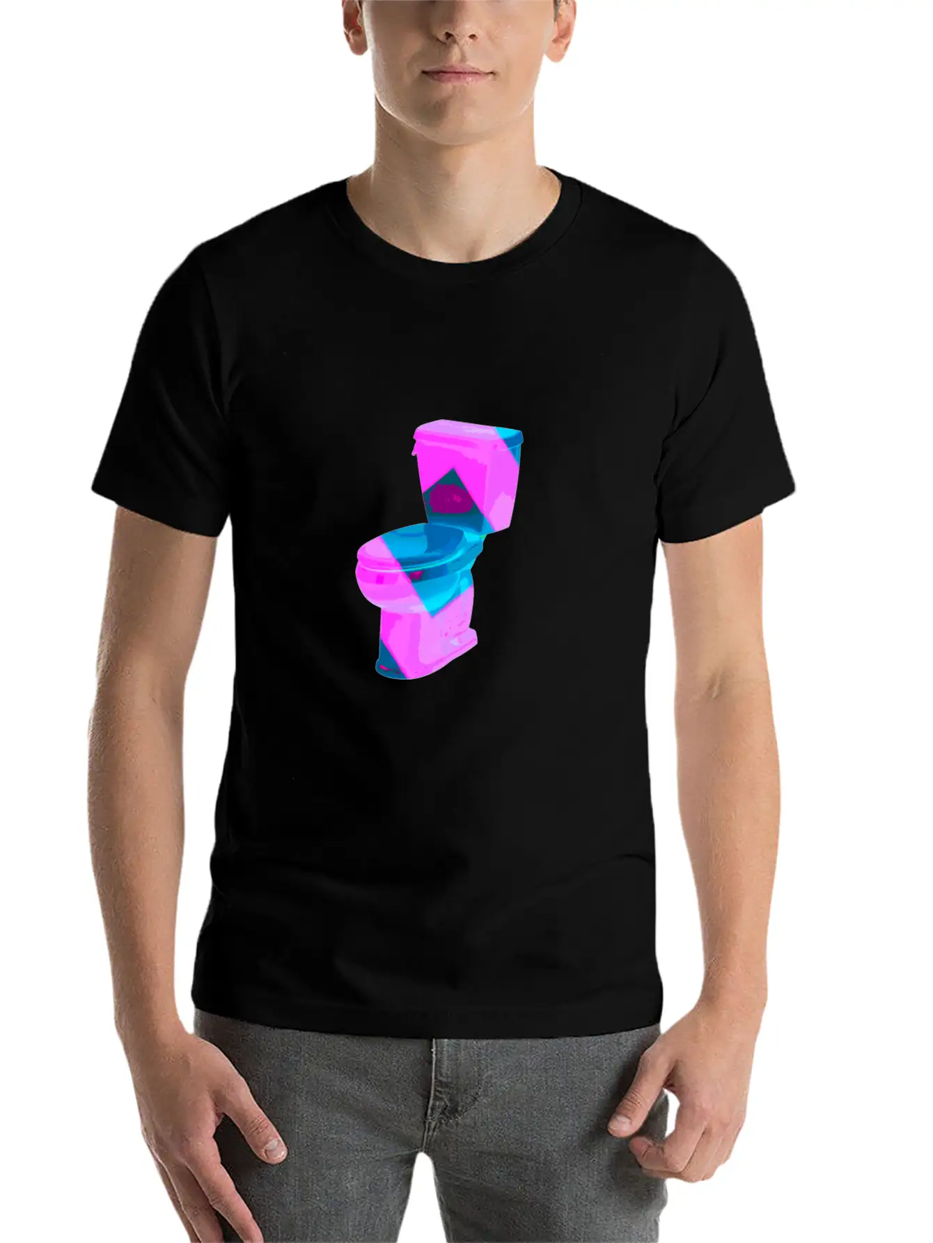 Funny Vaporwave Toilet Aesthetic Style Art Timeless Short Sleeve Tee – Comfy And Minimalist Design