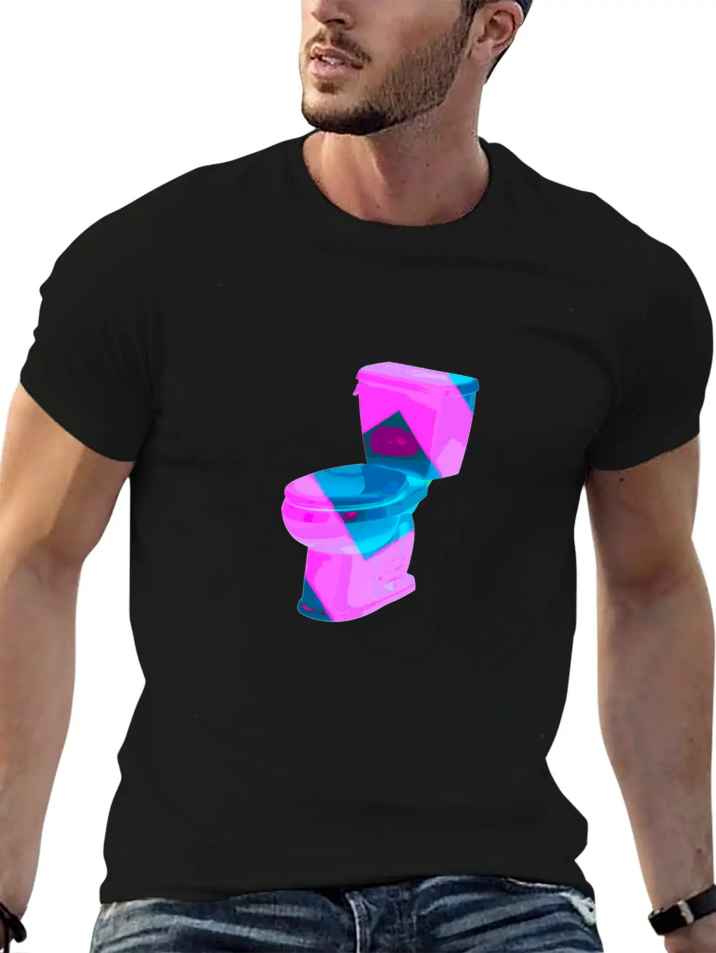 Funny Vaporwave Toilet Aesthetic Style Art Timeless Short Sleeve Tee – Comfy And Minimalist Design