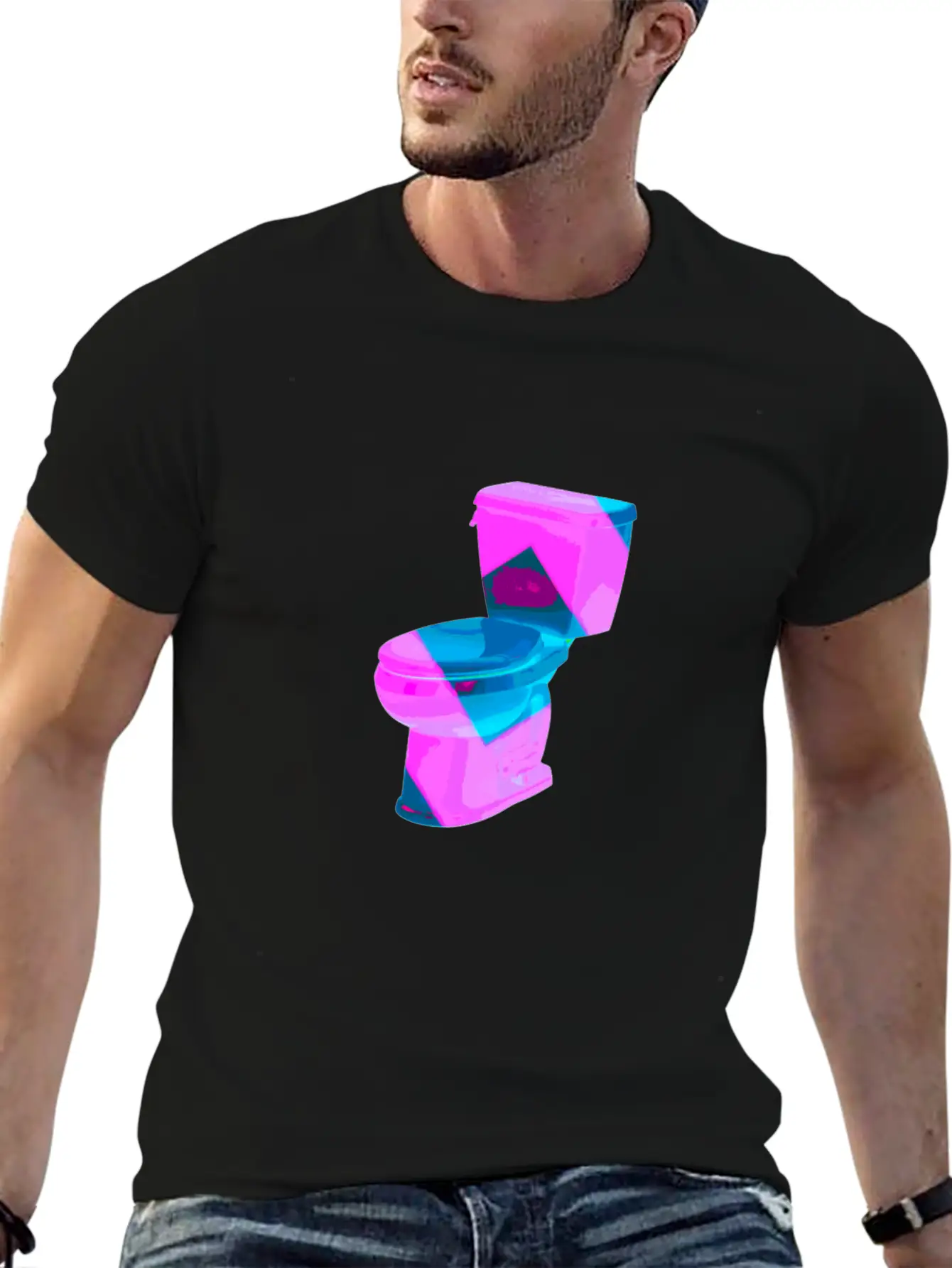 Funny Vaporwave Toilet Aesthetic Style Art Timeless Short Sleeve Tee – Comfy And Minimalist Design