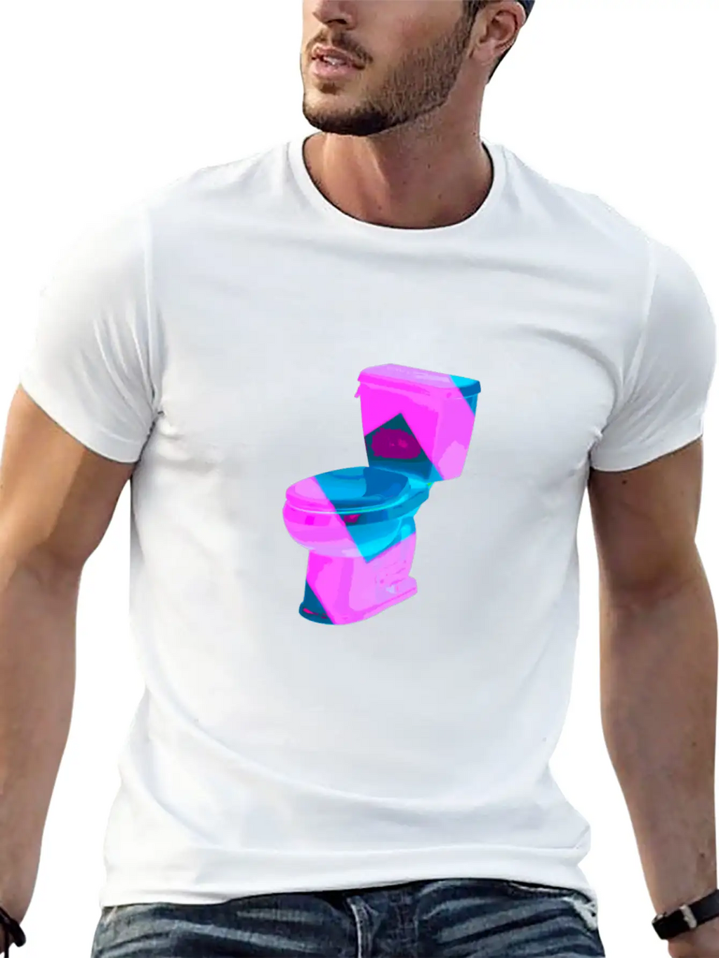 Funny Vaporwave Toilet Aesthetic Style Art Timeless Short Sleeve Tee – Comfy And Minimalist Design