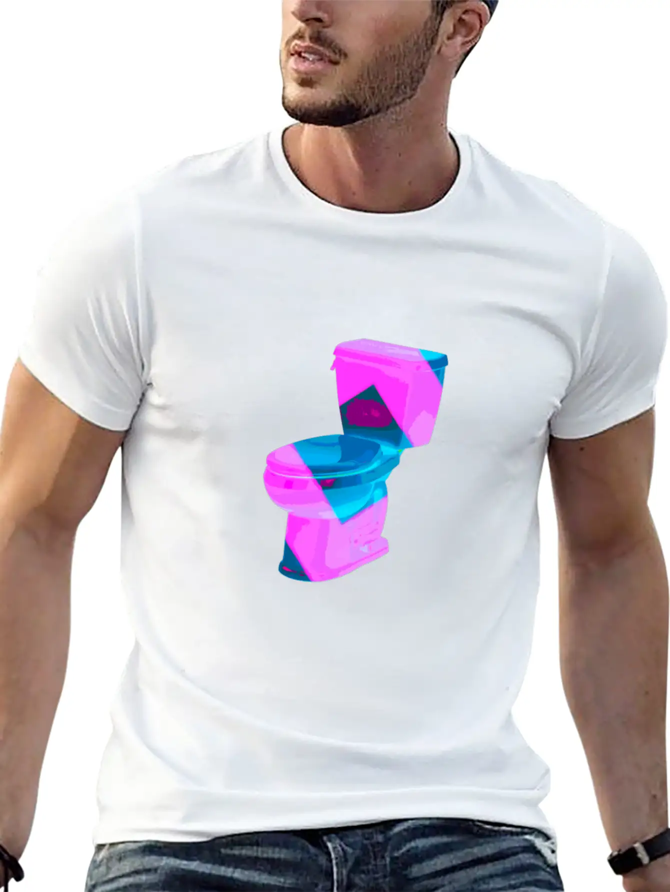 Funny Vaporwave Toilet Aesthetic Style Art Timeless Short Sleeve Tee – Comfy And Minimalist Design