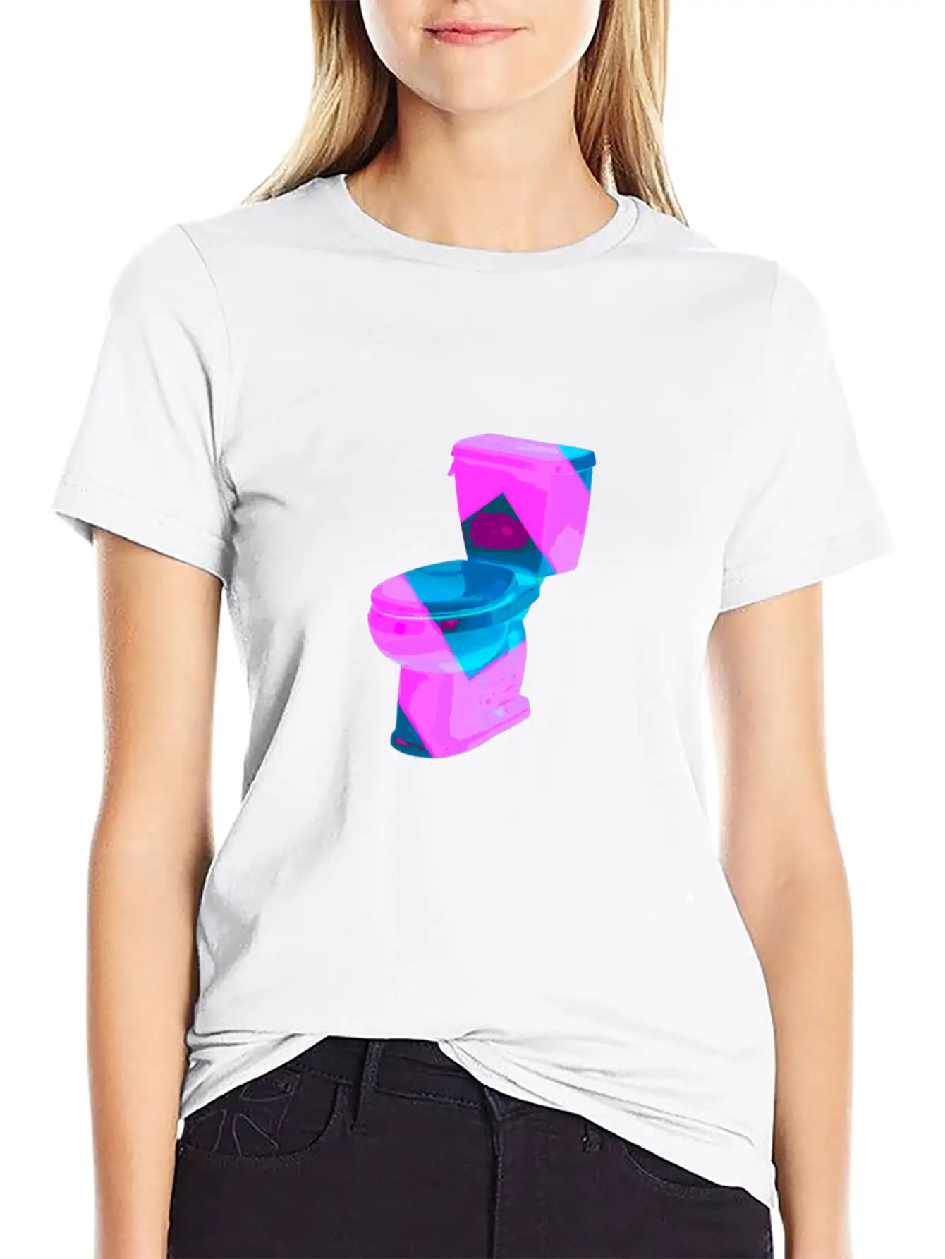 Funny Vaporwave Toilet Aesthetic Style Art Timeless Short Sleeve Tee – Comfy And Minimalist Design