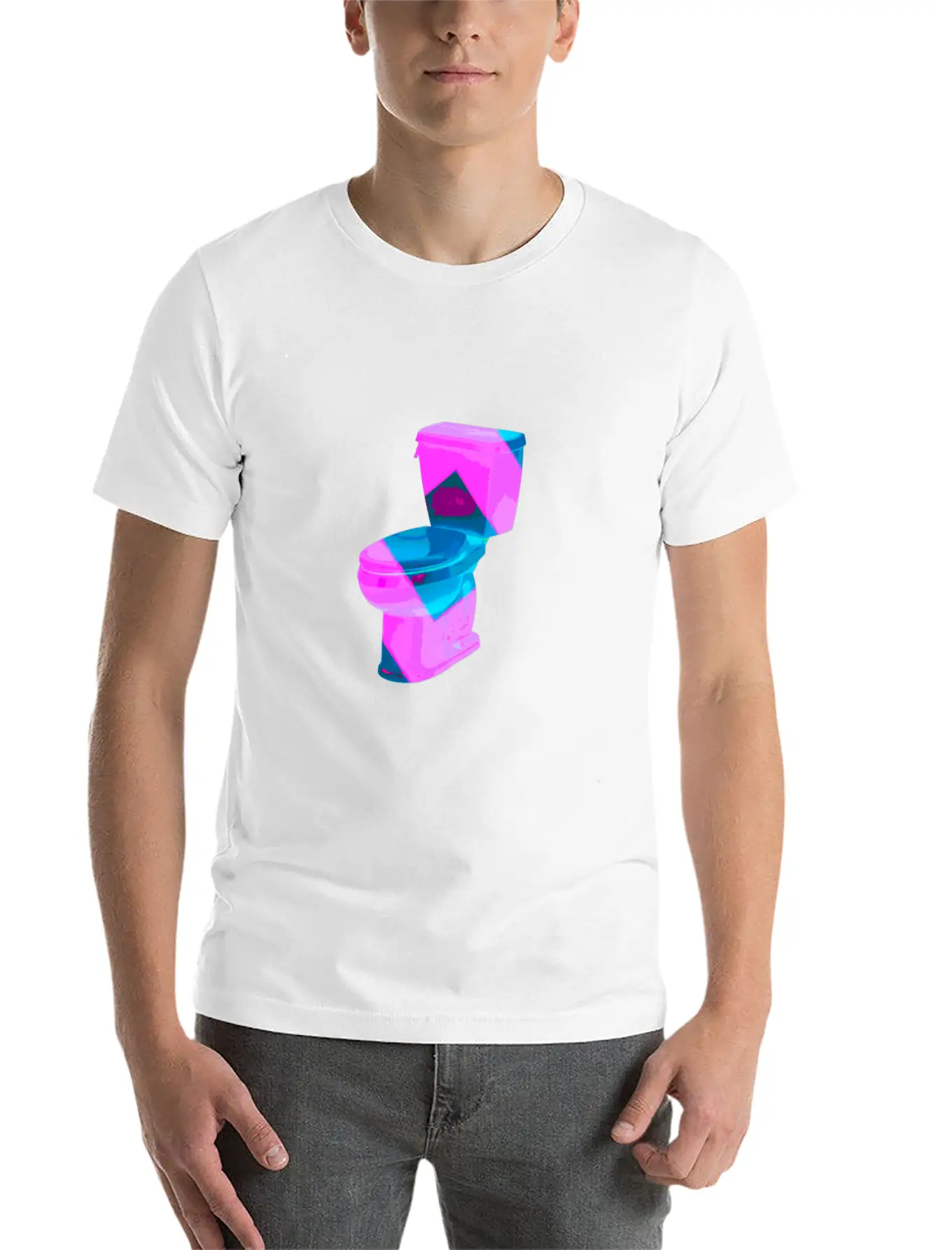 Funny Vaporwave Toilet Aesthetic Style Art Timeless Short Sleeve Tee – Comfy And Minimalist Design