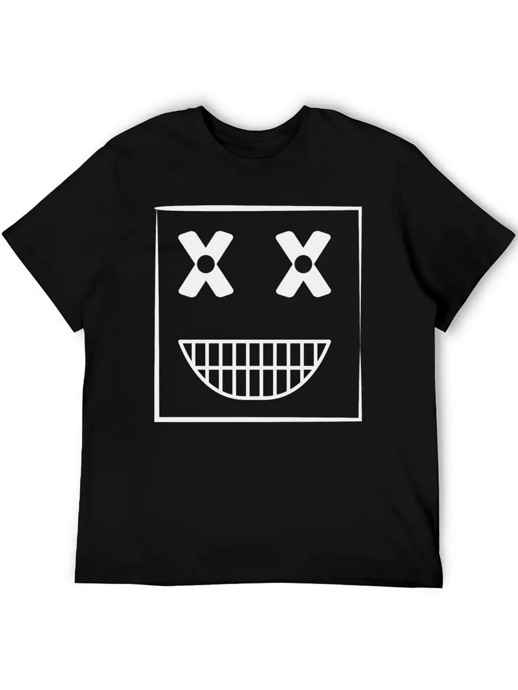 Funny Weird Smiley Squarehead Basic Graphic T-Shirt – Daily Comfort In Soft Cotton