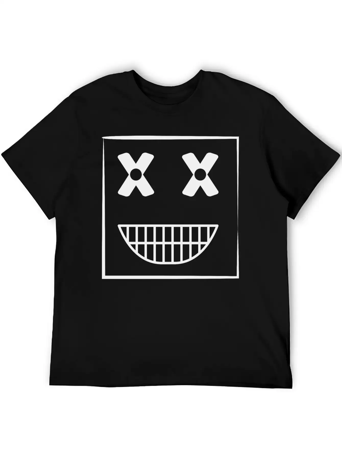 Funny Weird Smiley Squarehead Basic Graphic T-Shirt – Daily Comfort In Soft Cotton