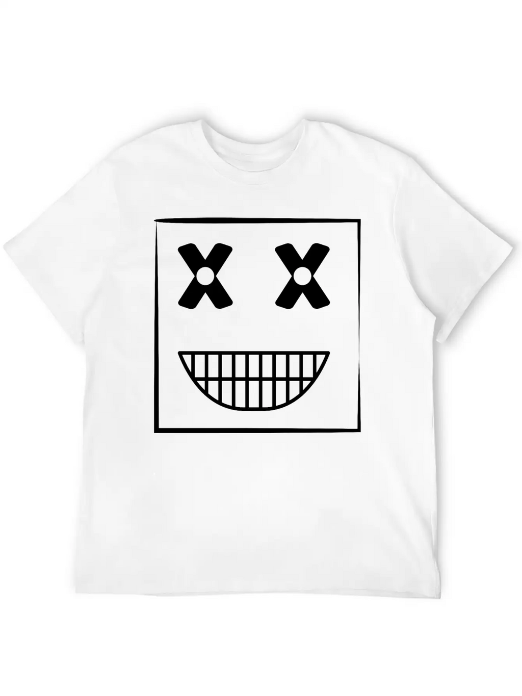 Funny Weird Smiley Squarehead Basic Graphic T-Shirt – Daily Comfort In Soft Cotton