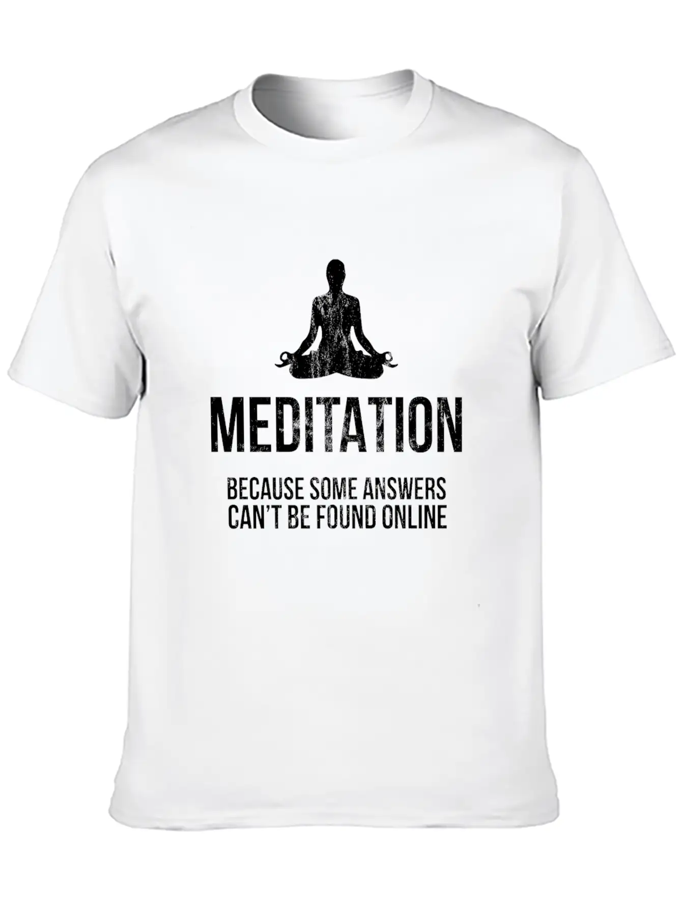 Funny Yoga Meditation Print Don'T Hate Meditate Timeless Short Sleeve Tee – Comfy And Minimalist Design