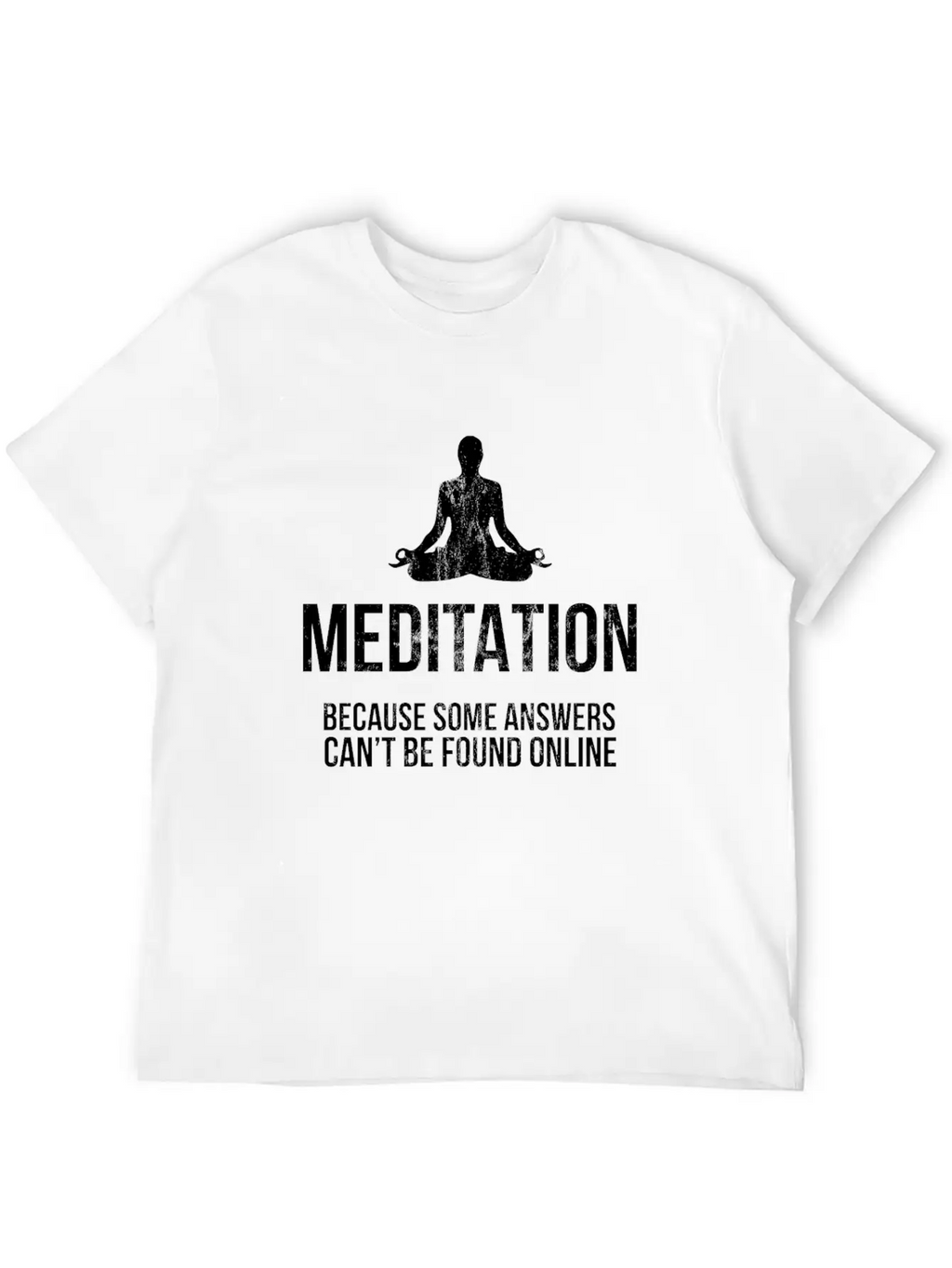 Funny Yoga Meditation Print Don'T Hate Meditate Timeless Short Sleeve Tee – Comfy And Minimalist Design