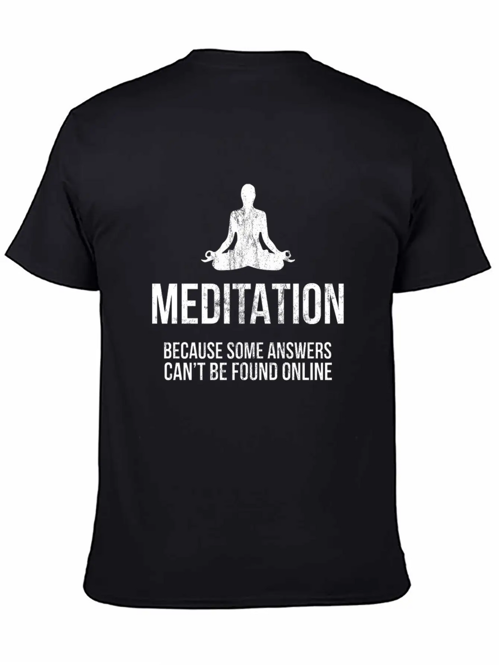 Funny Yoga Meditation Print Don'T Hate Meditate Timeless Short Sleeve Tee – Comfy And Minimalist Design