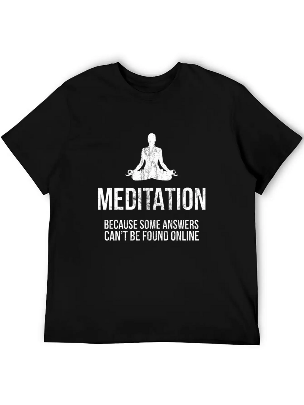 Funny Yoga Meditation Print Don'T Hate Meditate Timeless Short Sleeve Tee – Comfy And Minimalist Design