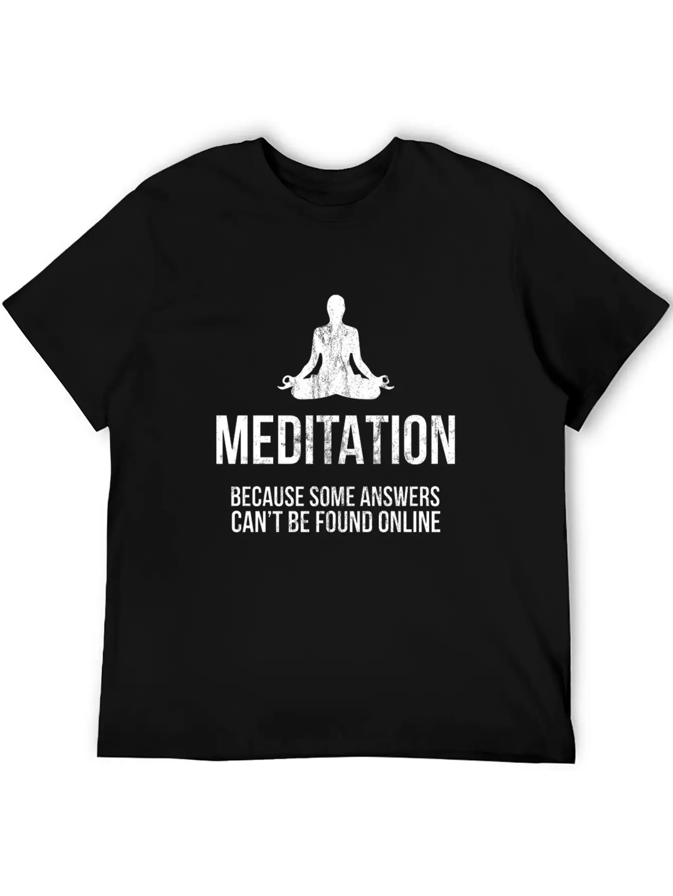 Funny Yoga Meditation Print Don'T Hate Meditate Timeless Short Sleeve Tee – Comfy And Minimalist Design