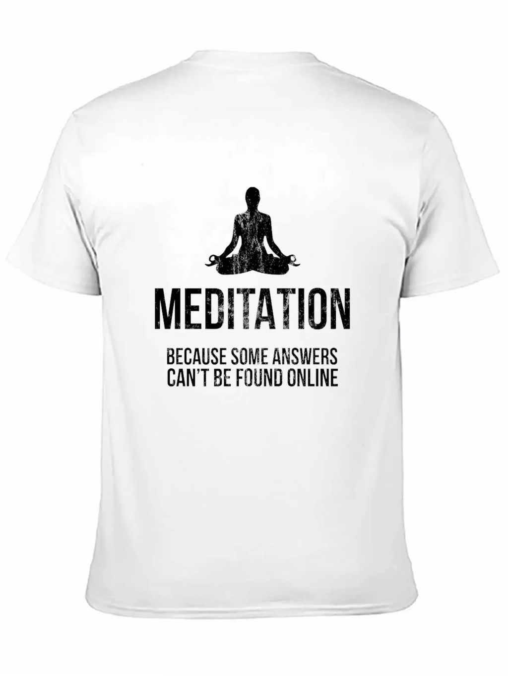 Funny Yoga Meditation Print Don'T Hate Meditate Timeless Short Sleeve Tee – Comfy And Minimalist Design