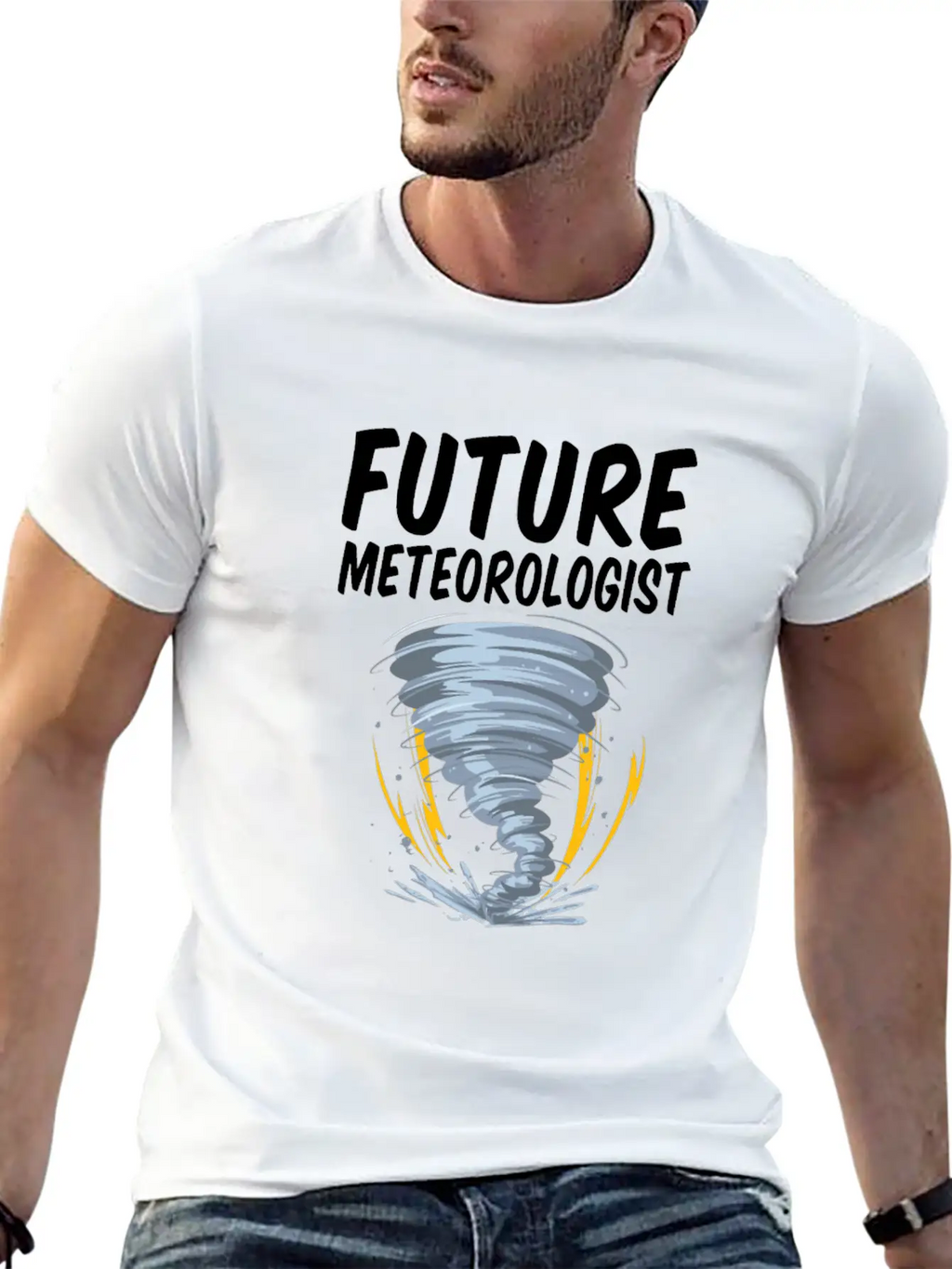 Future Meteorologist Funny Meteorology Tornado Stylish Everyday T-Shirt – Unisex Basic Cotton Tee