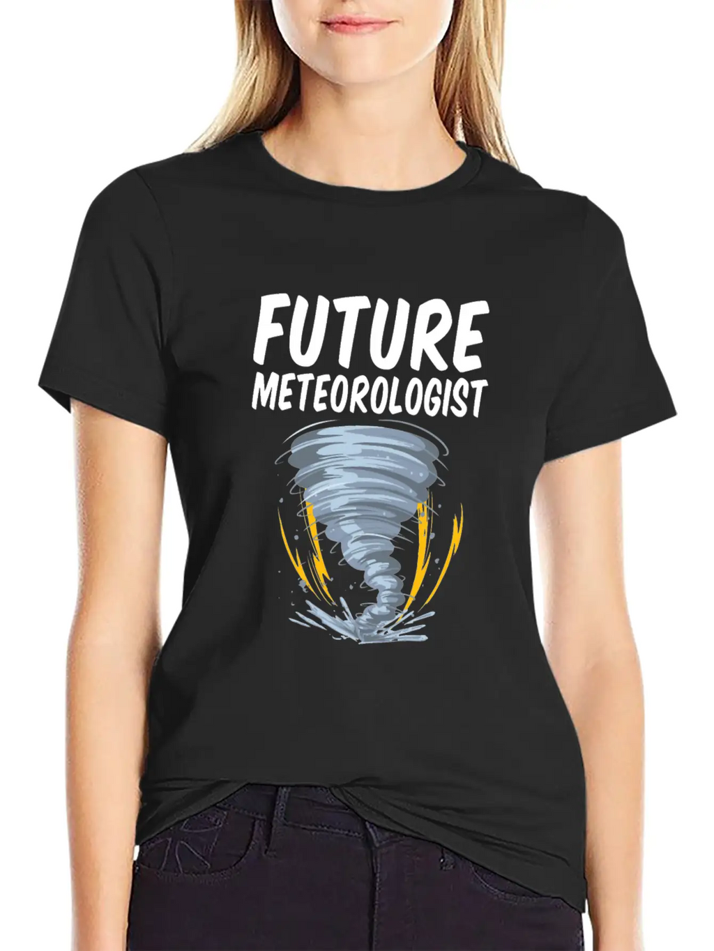 Future Meteorologist Funny Meteorology Tornado Stylish Everyday T-Shirt – Unisex Basic Cotton Tee