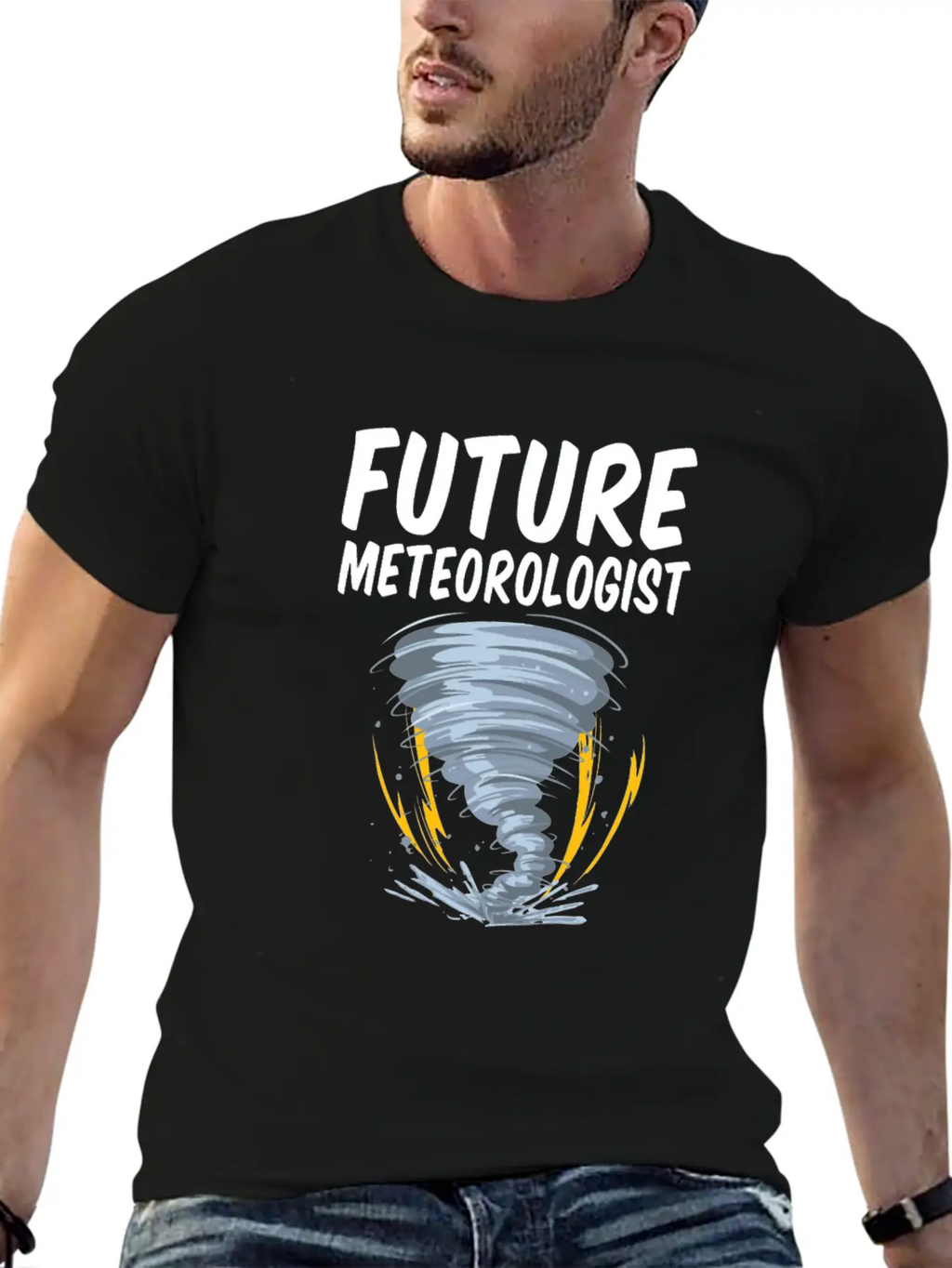 Future Meteorologist Funny Meteorology Tornado Stylish Everyday T-Shirt – Unisex Basic Cotton Tee