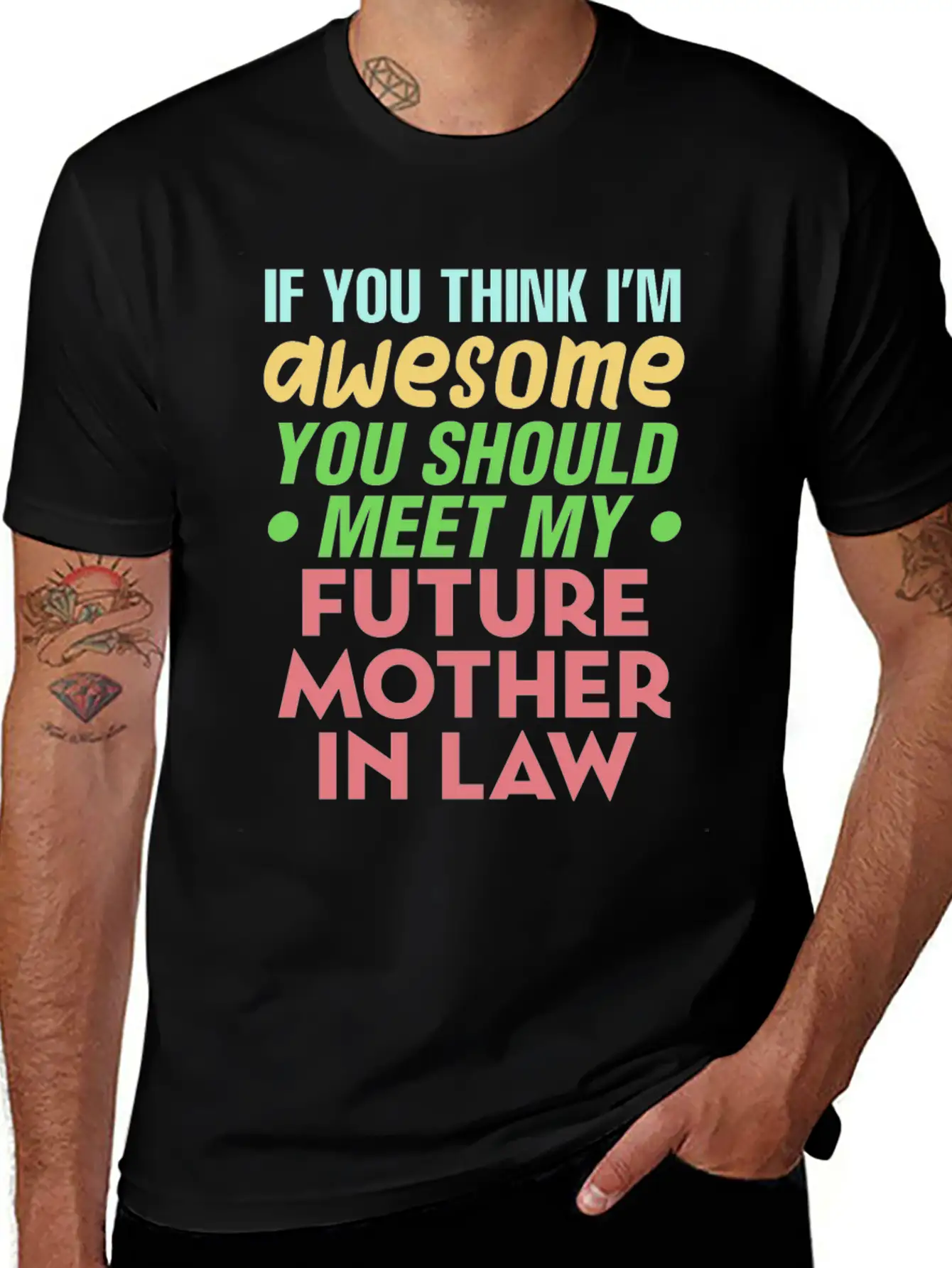 Future Mother In Law Bridal Shower Wedding Family Modern Fit Casual T-Shirt – Clean And Versatile Design