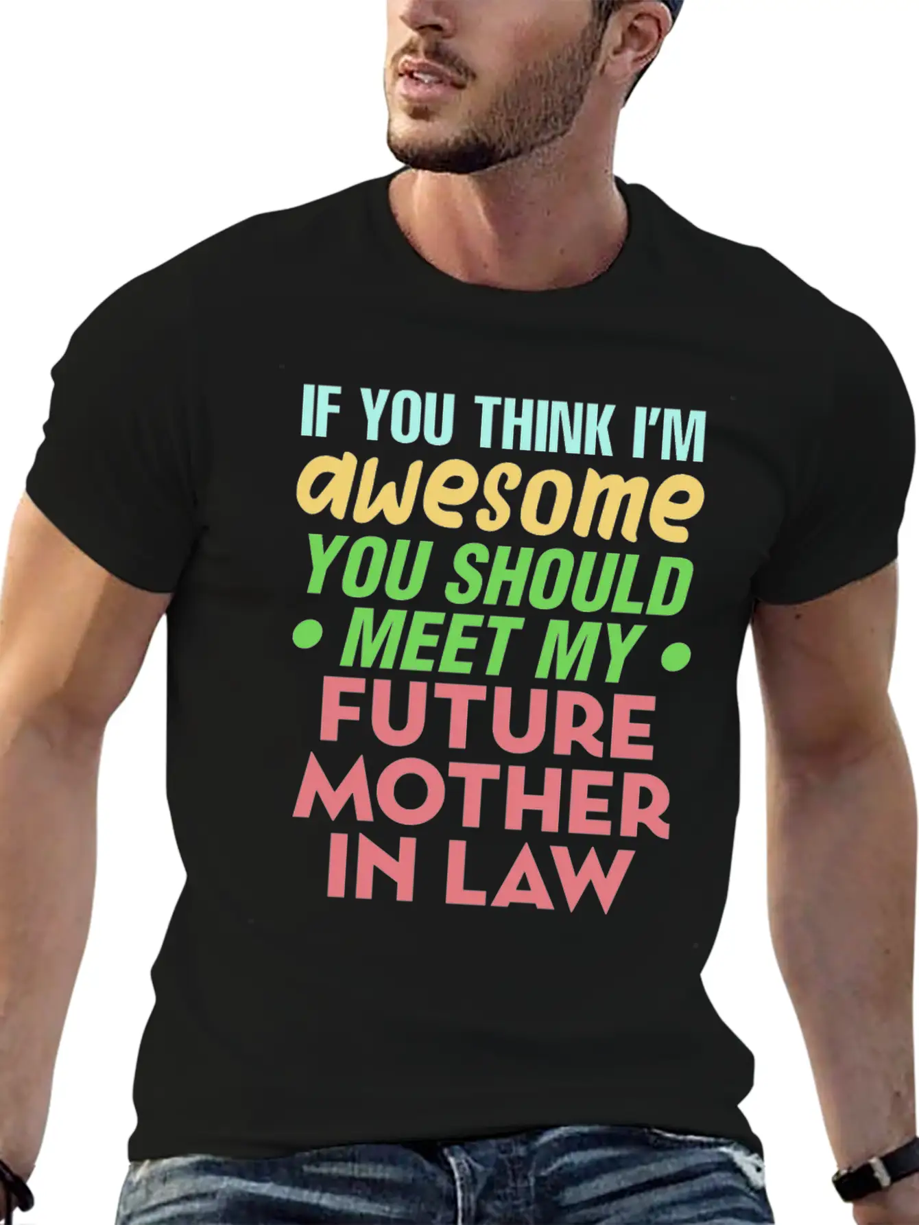 Future Mother In Law Bridal Shower Wedding Family Modern Fit Casual T-Shirt – Clean And Versatile Design