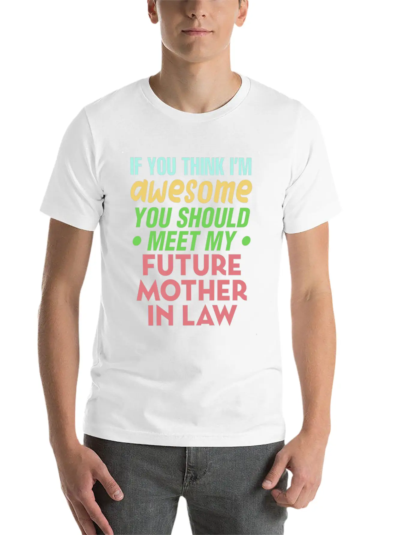 Future Mother In Law Bridal Shower Wedding Family Modern Fit Casual T-Shirt – Clean And Versatile Design