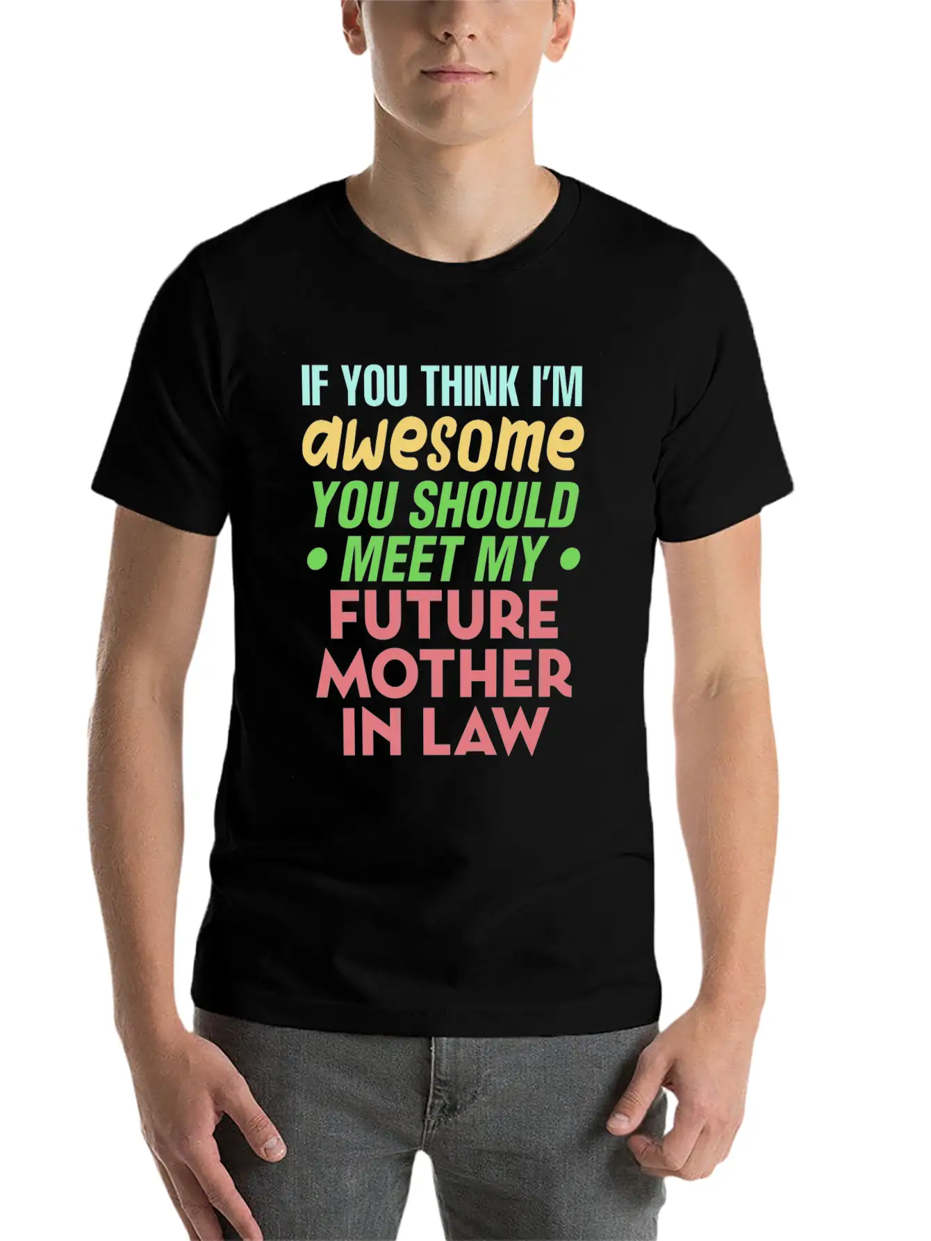 Future Mother In Law Bridal Shower Wedding Family Modern Fit Casual T-Shirt – Clean And Versatile Design