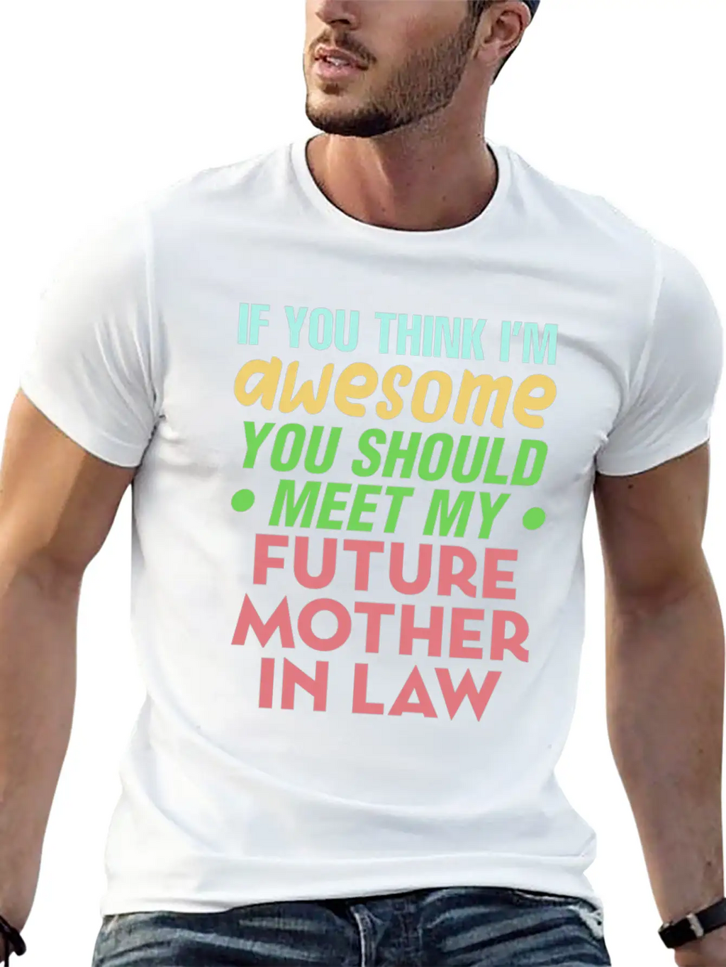 Future Mother In Law Bridal Shower Wedding Family Modern Fit Casual T-Shirt – Clean And Versatile Design
