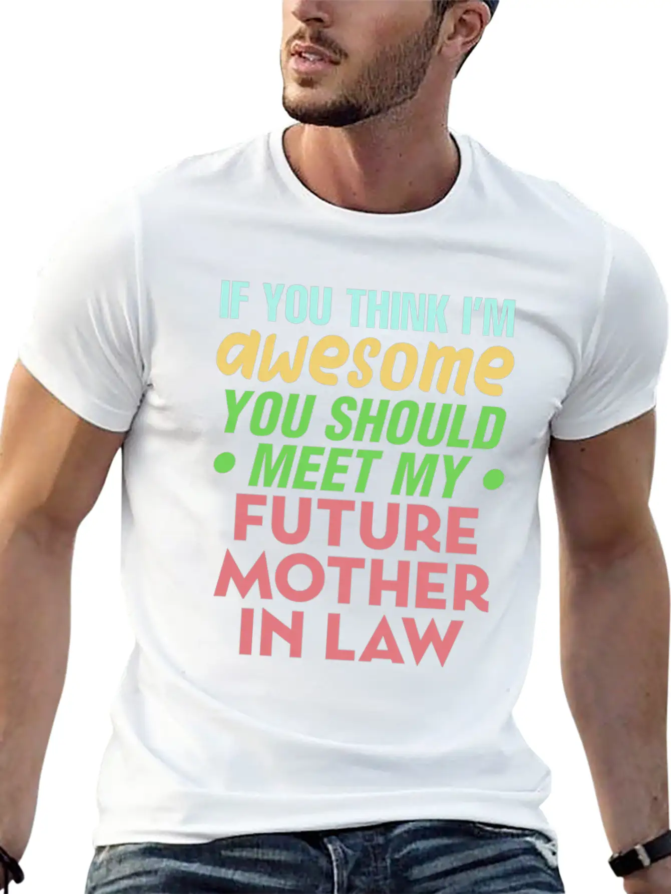Future Mother In Law Bridal Shower Wedding Family Modern Fit Casual T-Shirt – Clean And Versatile Design