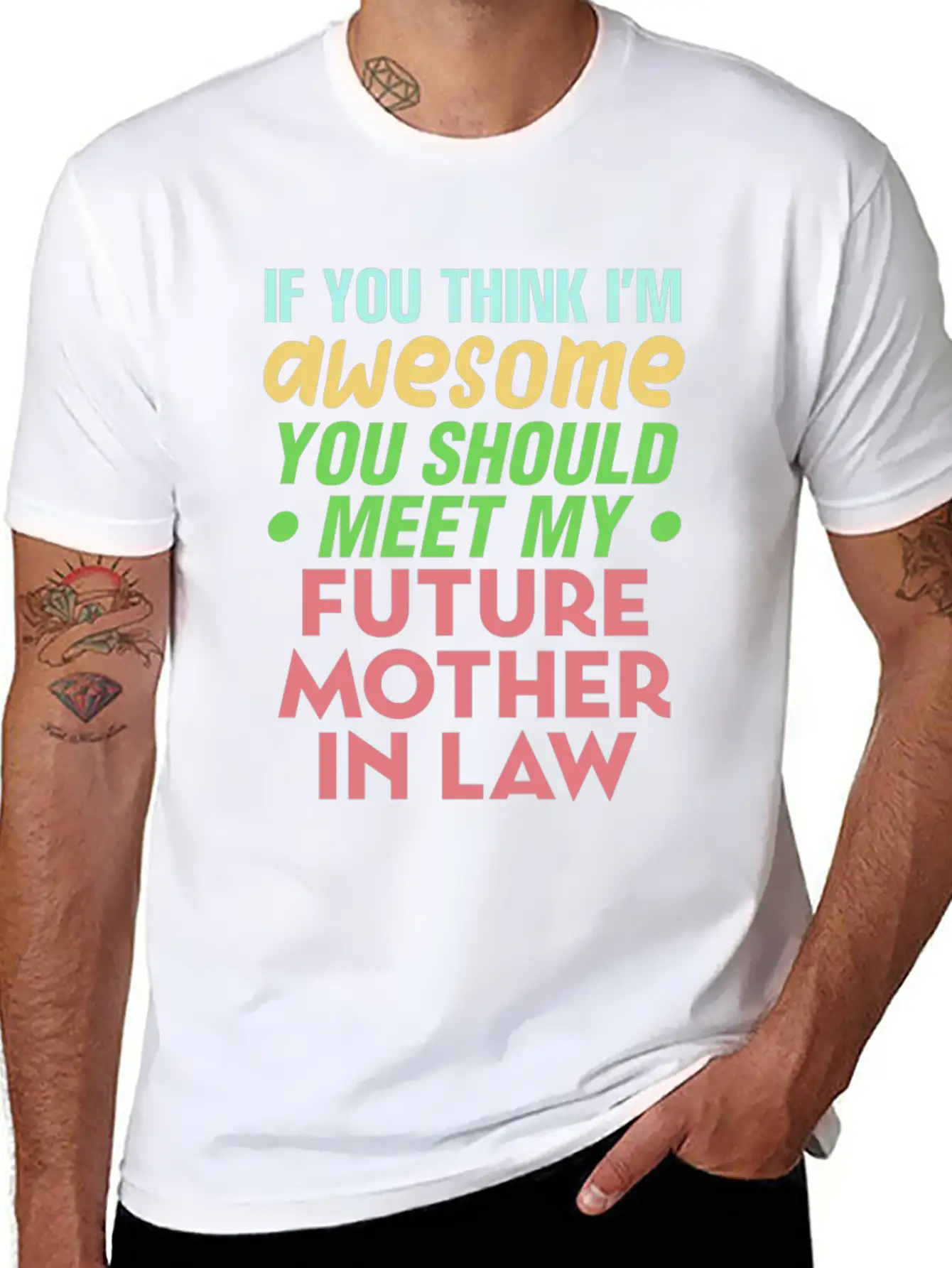 Future Mother In Law Bridal Shower Wedding Family Modern Fit Casual T-Shirt – Clean And Versatile Design