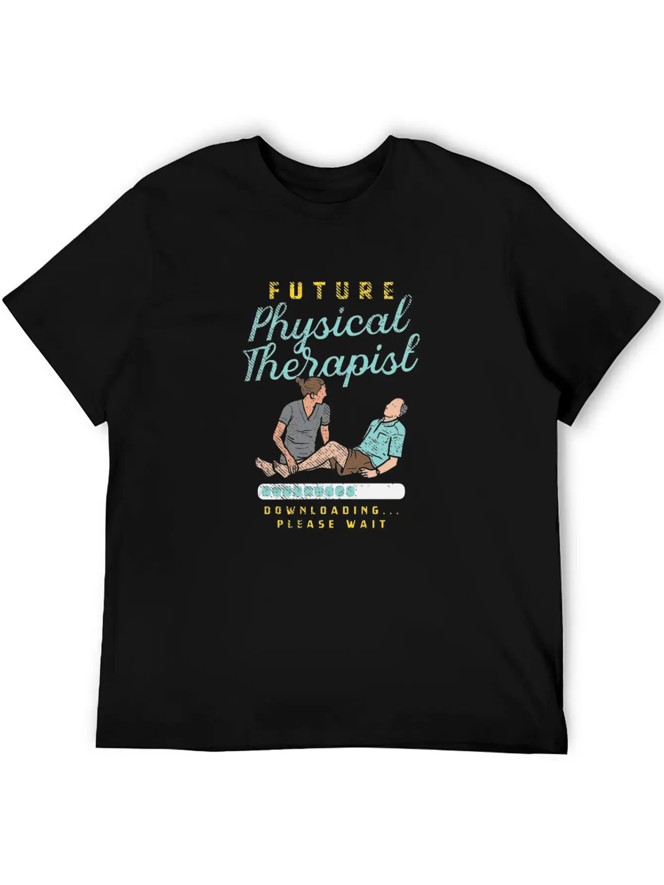 Future Physical Therapist Downloading Please Wait Breathable Soft Cotton T-Shirt – Timeless Casual Look