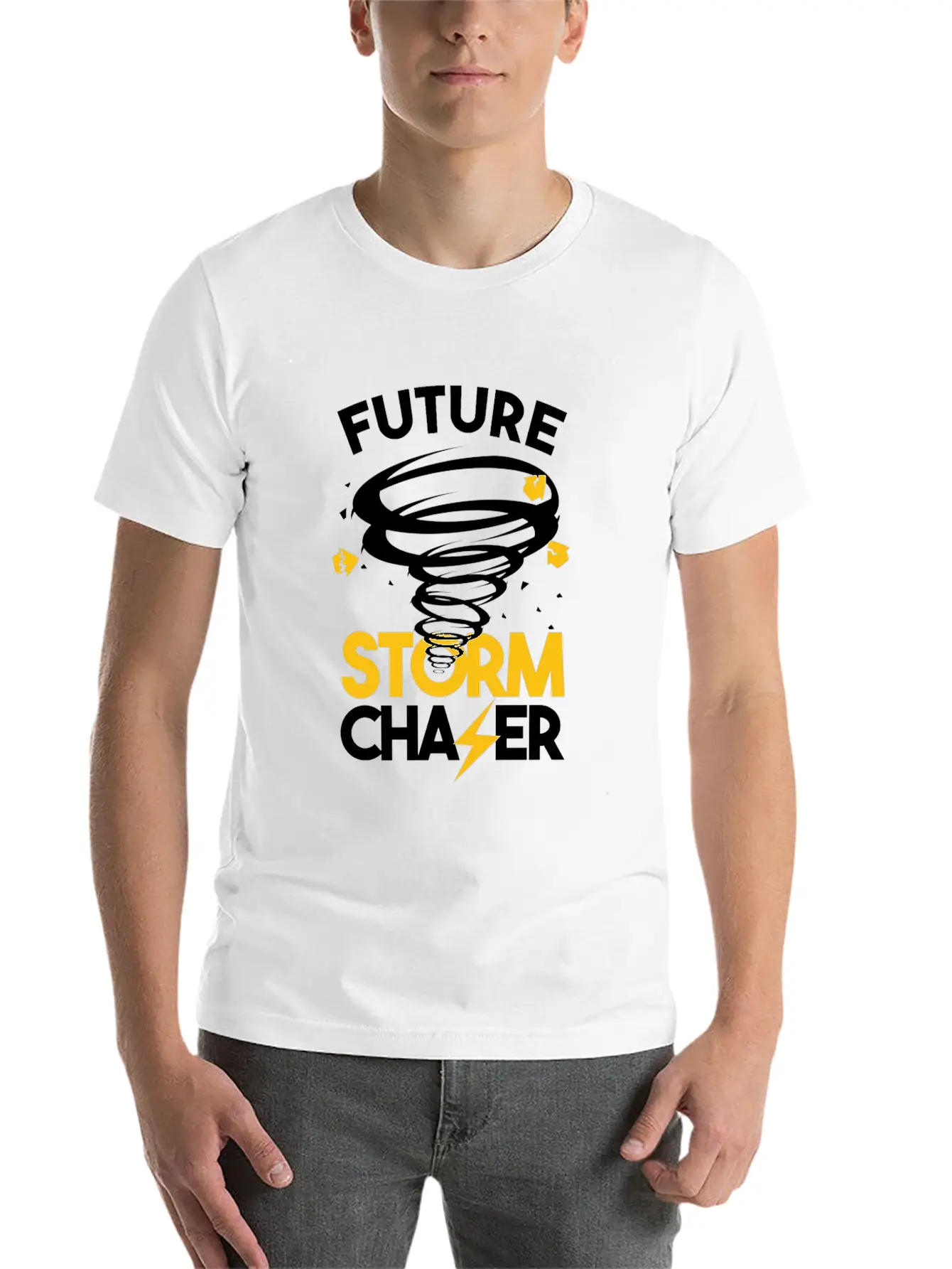 Future Storm Chaser-Tornado Essential Cotton Tee For Daily Outfits – Unisex Style