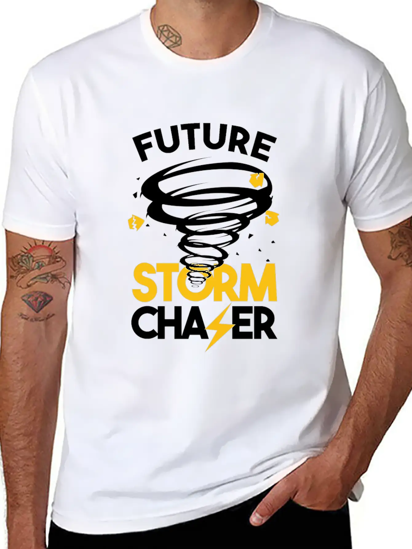 Future Storm Chaser-Tornado Essential Cotton Tee For Daily Outfits – Unisex Style