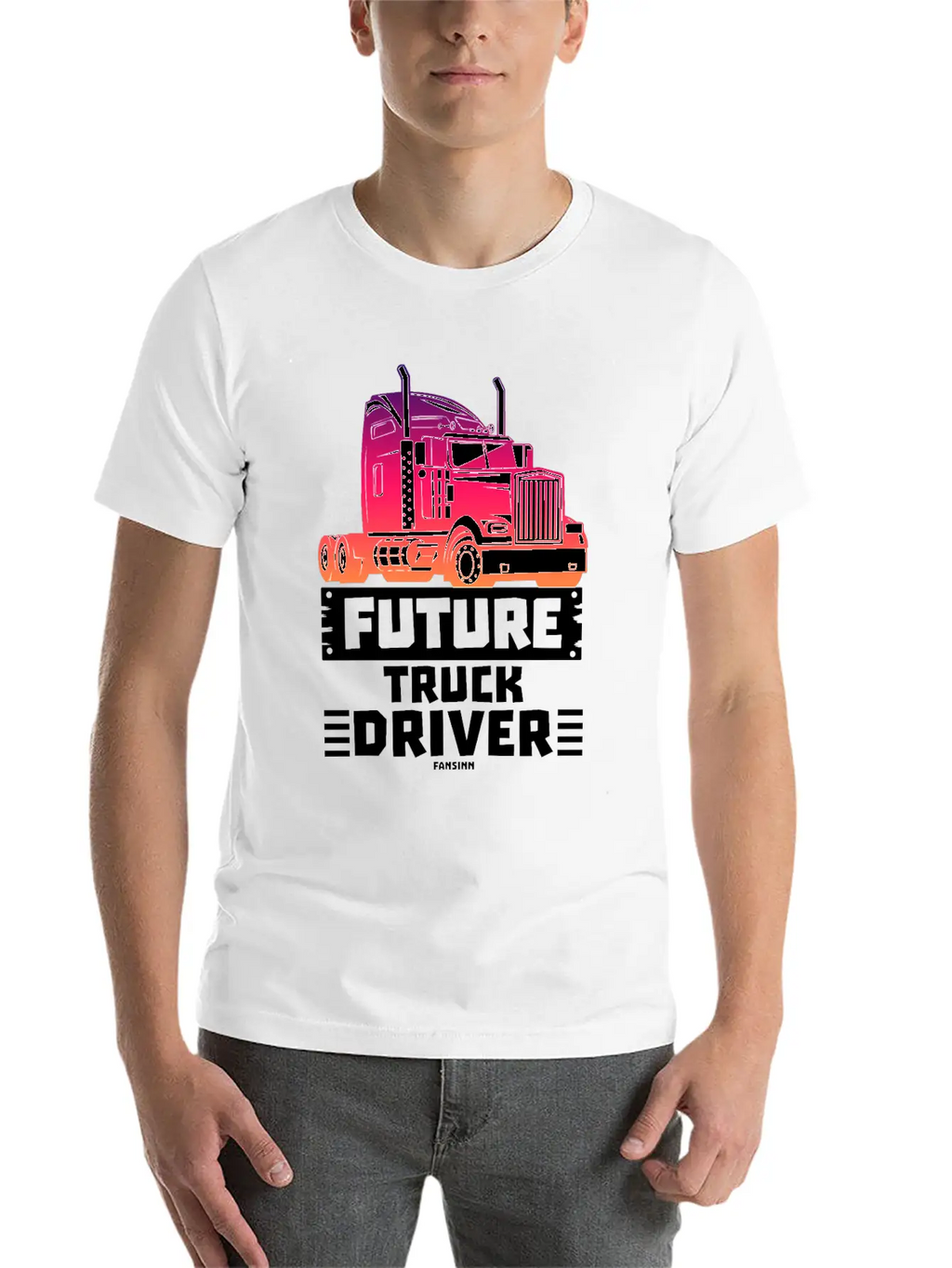 Future Truck Driver Stylish Everyday T-Shirt – Unisex Basic Cotton Tee