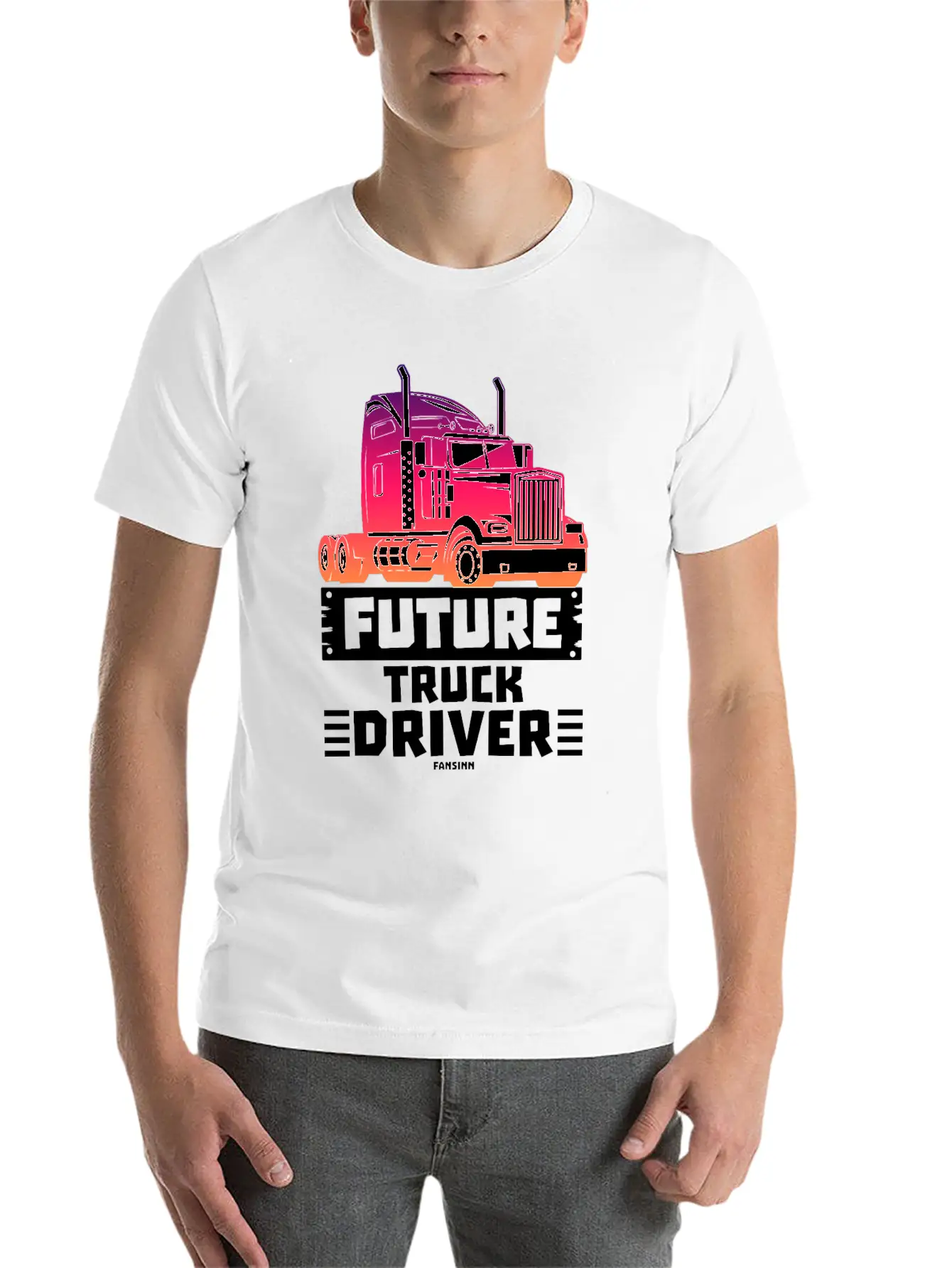 Future Truck Driver Stylish Everyday T-Shirt – Unisex Basic Cotton Tee