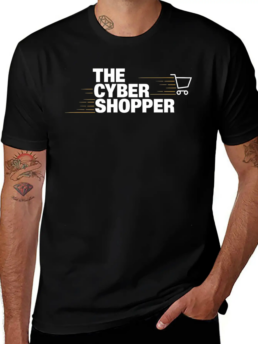 Futuristic Cyber Shopper Graphic Fun Breathable Graphic T-Shirt – Perfect For Casual Days