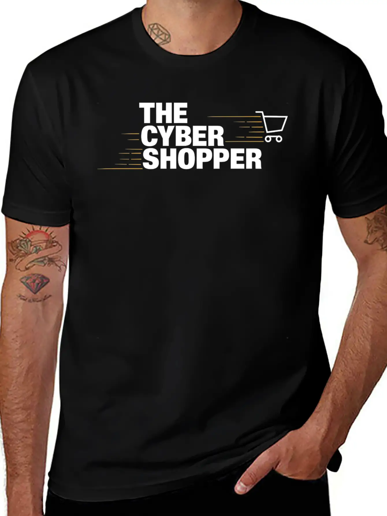 Futuristic Cyber Shopper Graphic Fun Breathable Graphic T-Shirt – Perfect For Casual Days