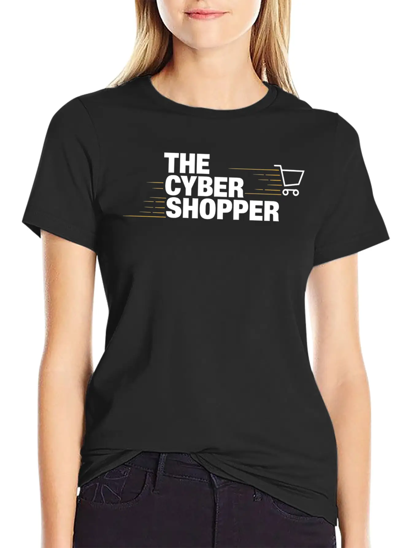 Futuristic Cyber Shopper Graphic Fun Breathable Graphic T-Shirt – Perfect For Casual Days